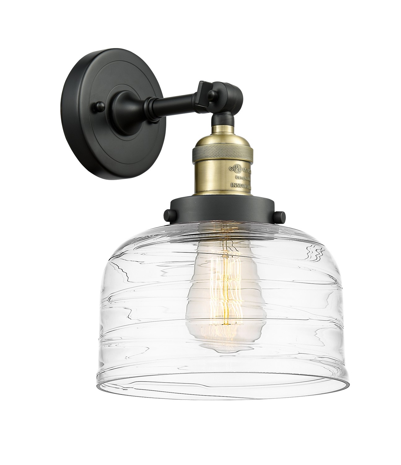 LED Wall Sconce by Innovations - Franklin Restoration Collection, Black Antique Brass Finish - 203-BAB-G713-LED