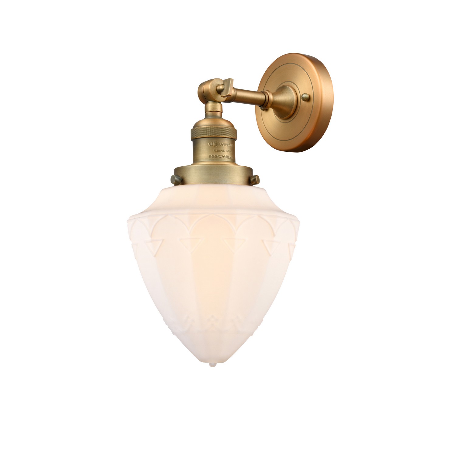 One Light Wall Sconce by Innovations - Franklin Restoration Collection, Brushed Brass Finish - 203-BB-G661-7