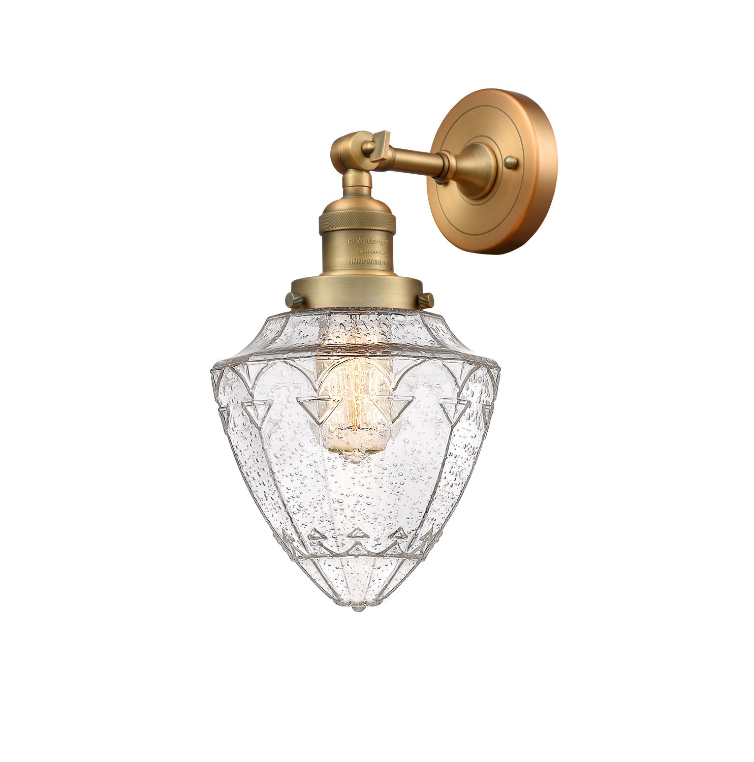 One Light Wall Sconce by Innovations - Franklin Restoration Collection, Brushed Brass Finish - 203-BB-G664-7