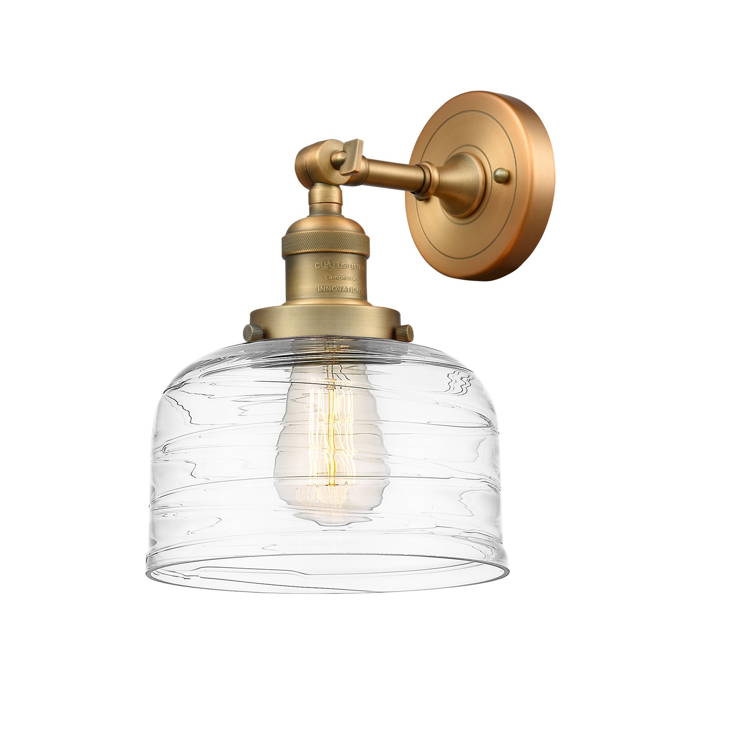 One Light Wall Sconce by Innovations - Franklin Restoration Collection, Brushed Brass Finish - 203-BB-G713