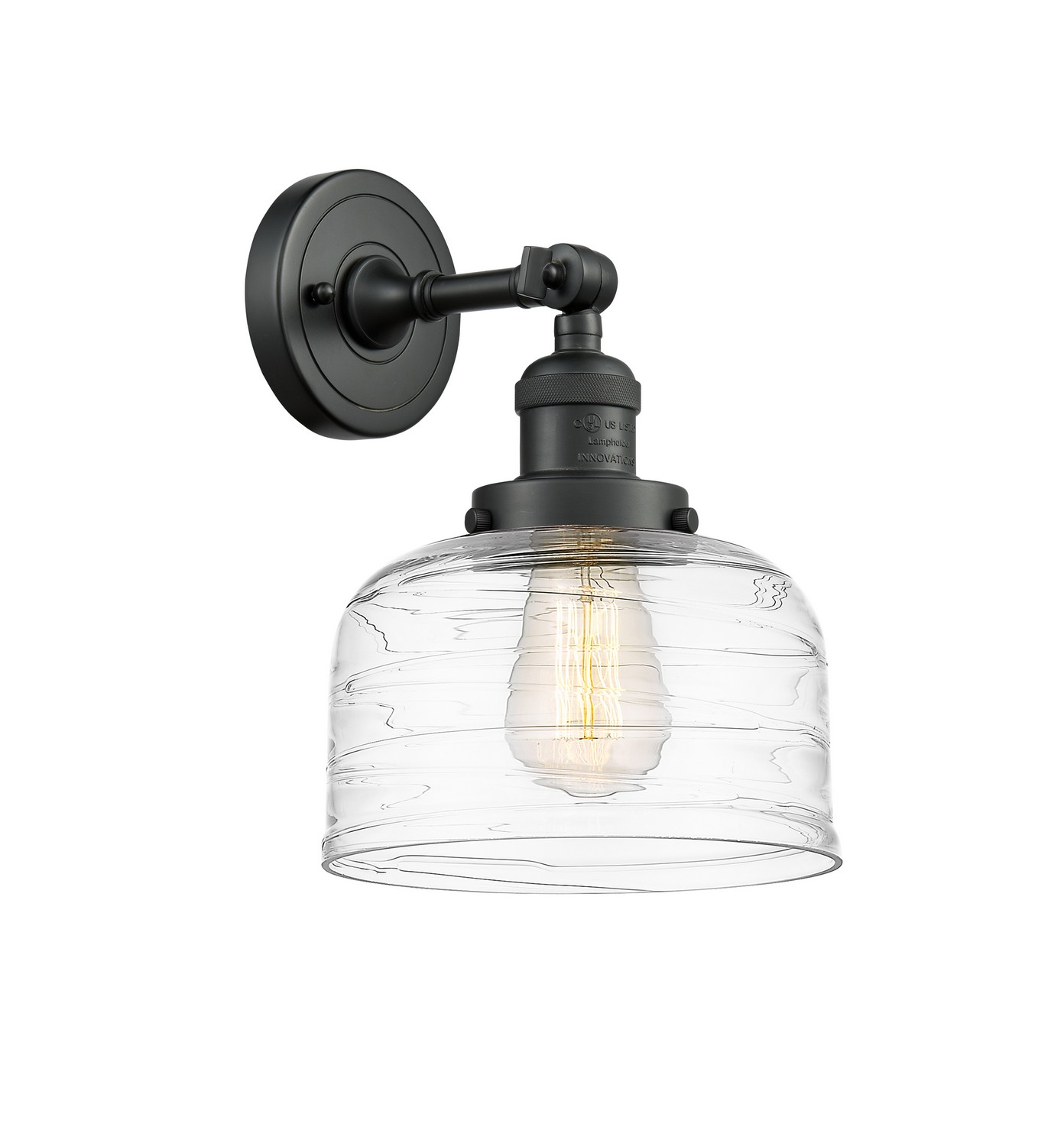 LED Wall Sconce by Innovations - Franklin Restoration Collection, Matte Black Finish - 203-BK-G713-LED