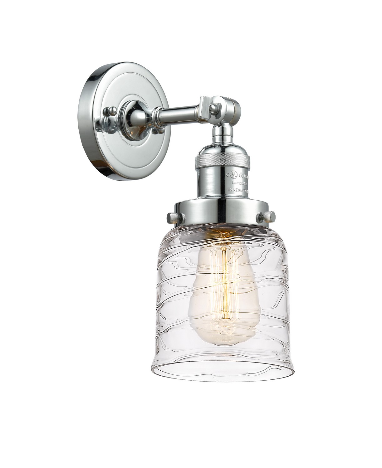 One Light Wall Sconce by Innovations - Franklin Restoration Collection, Polished Chrome Finish - 203-PC-G513