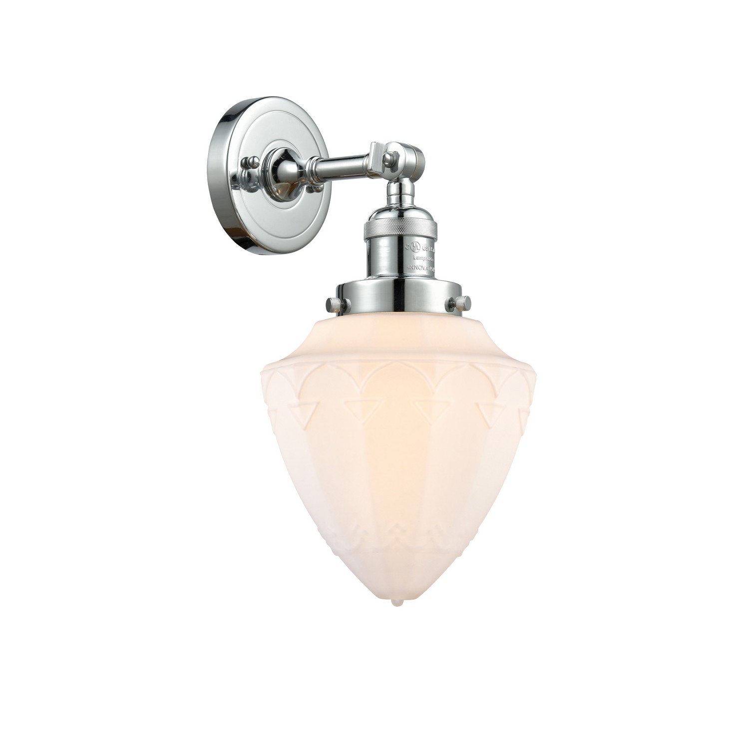 One Light Wall Sconce by Innovations - Franklin Restoration Collection, Polished Chrome Finish - 203-PC-G661-7