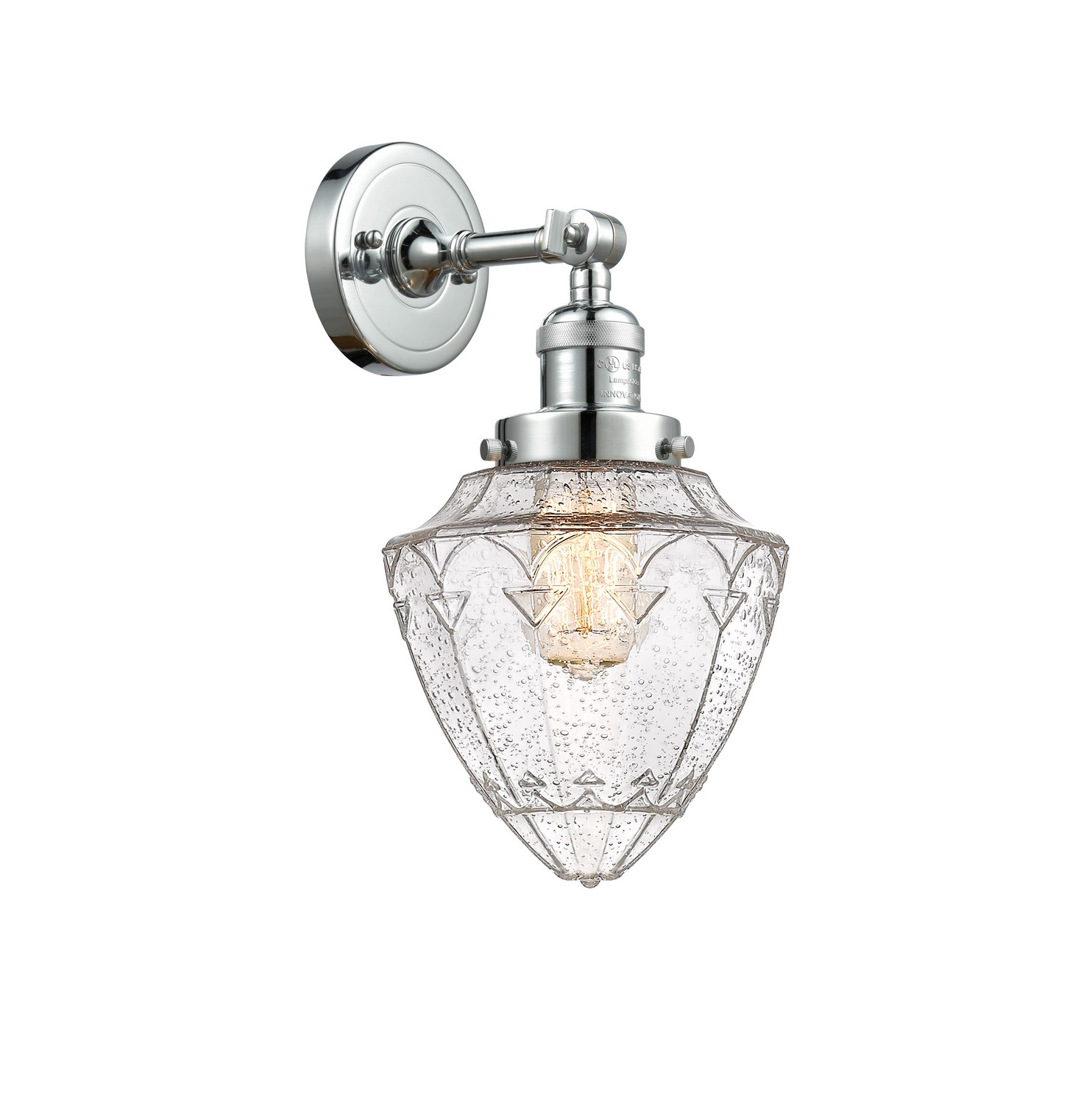 One Light Wall Sconce by Innovations - Franklin Restoration Collection, Polished Chrome Finish - 203-PC-G664-7