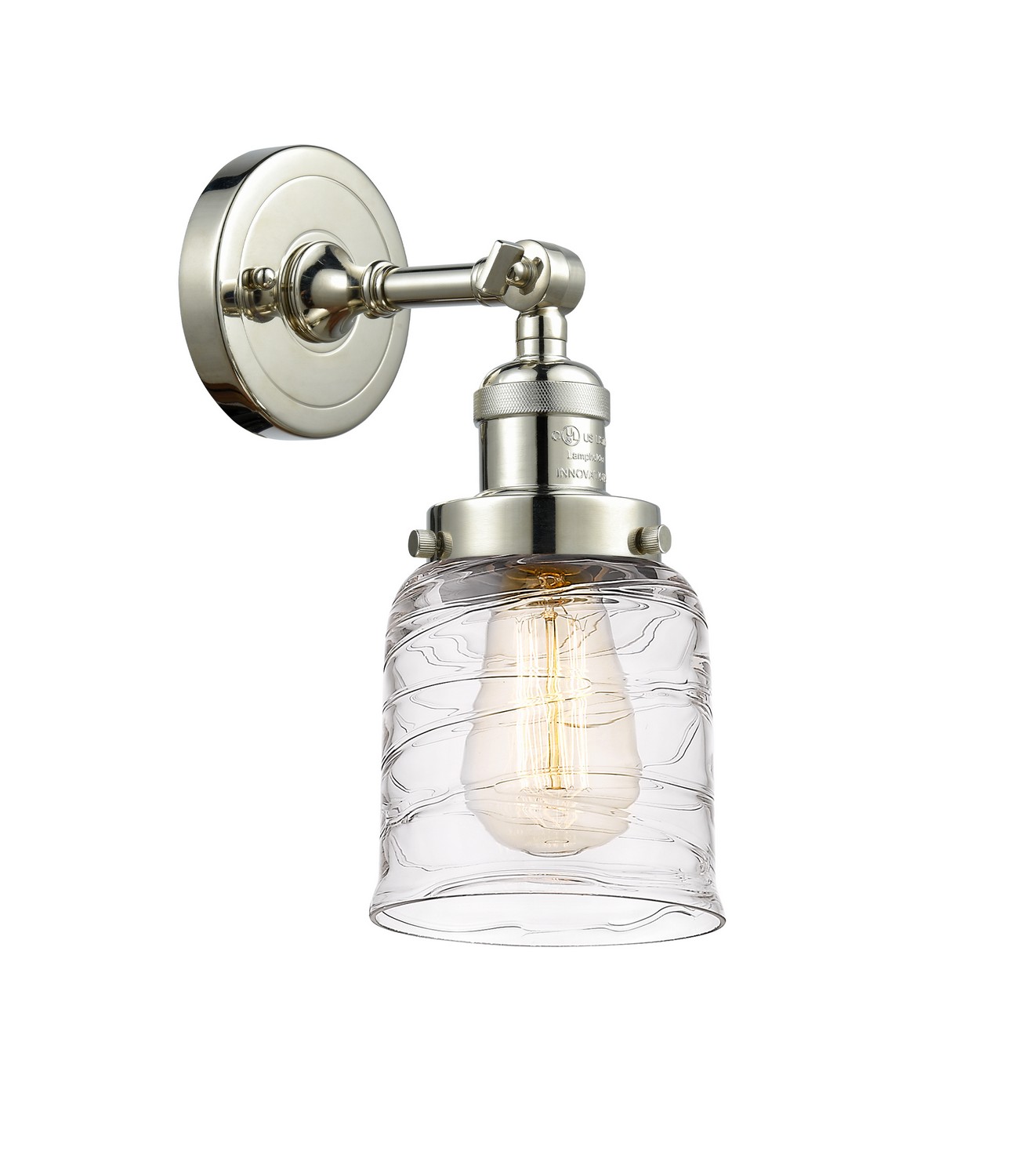 One Light Wall Sconce by Innovations - Franklin Restoration Collection, Polished Nickel Finish - 203-PN-G513