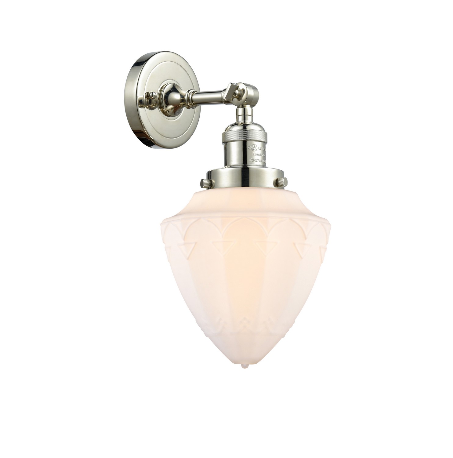 One Light Wall Sconce by Innovations - Franklin Restoration Collection, Polished Nickel Finish - 203-PN-G661-7