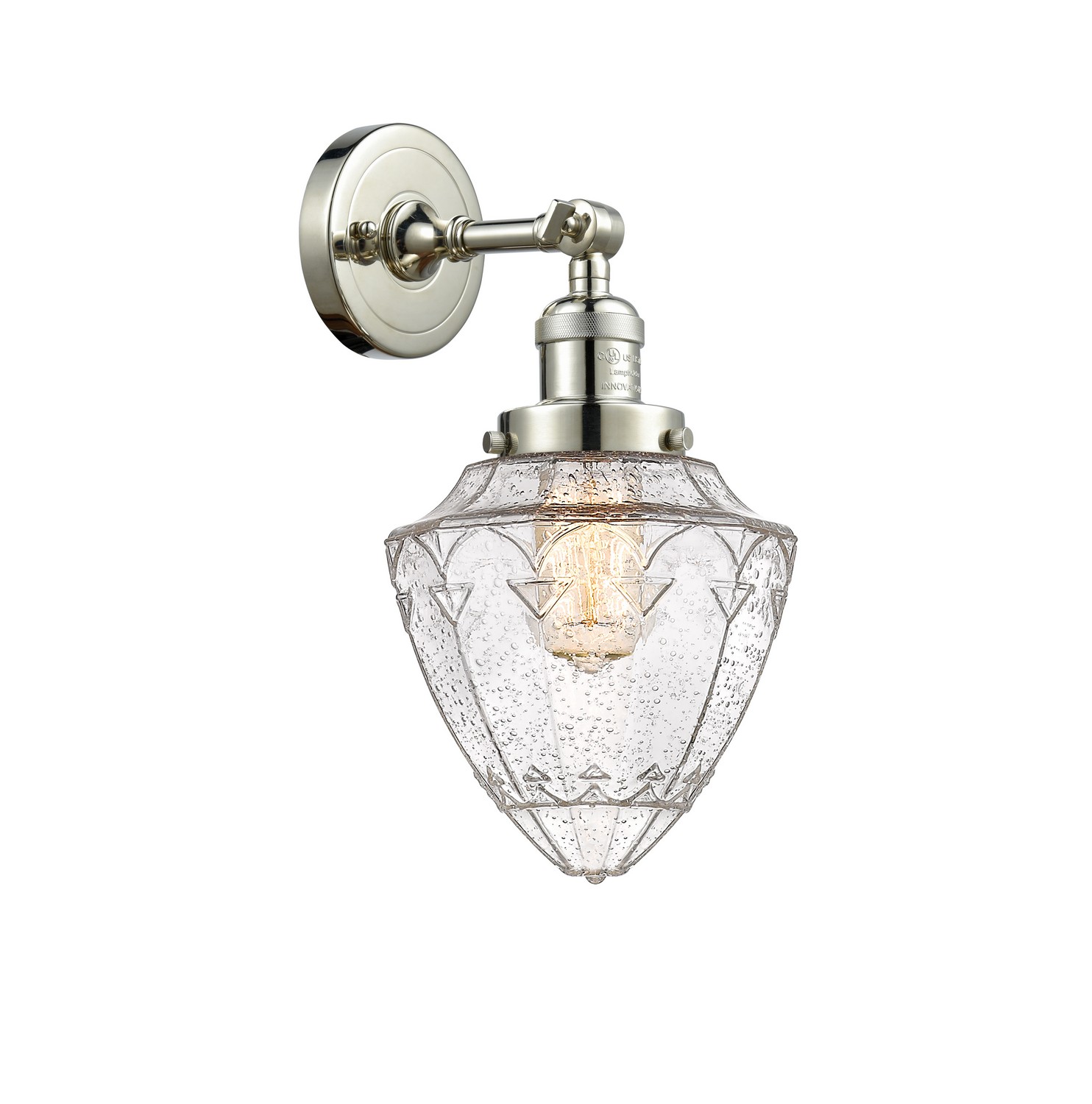 One Light Wall Sconce by Innovations - Franklin Restoration Collection, Polished Nickel Finish - 203-PN-G664-7