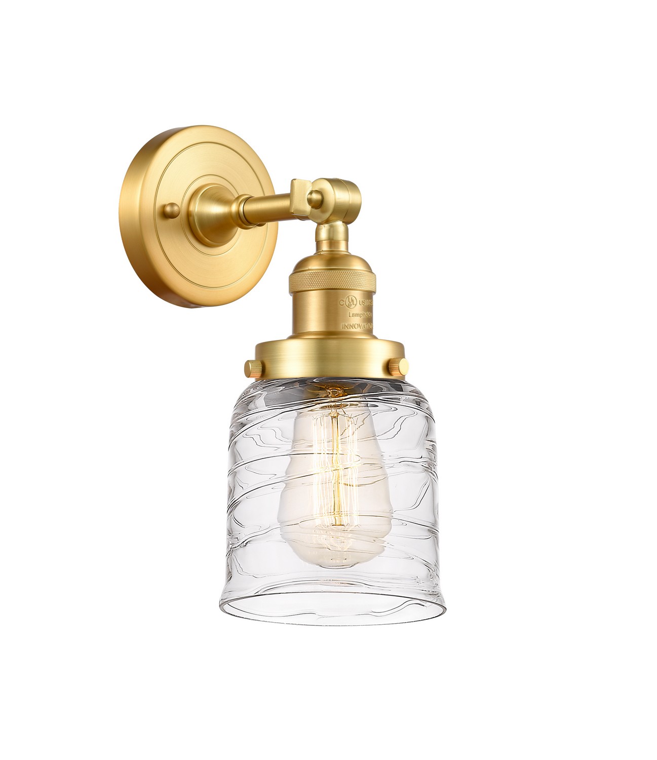 One Light Wall Sconce by Innovations - Franklin Restoration Collection, Satin Gold Finish - 203-SG-G513