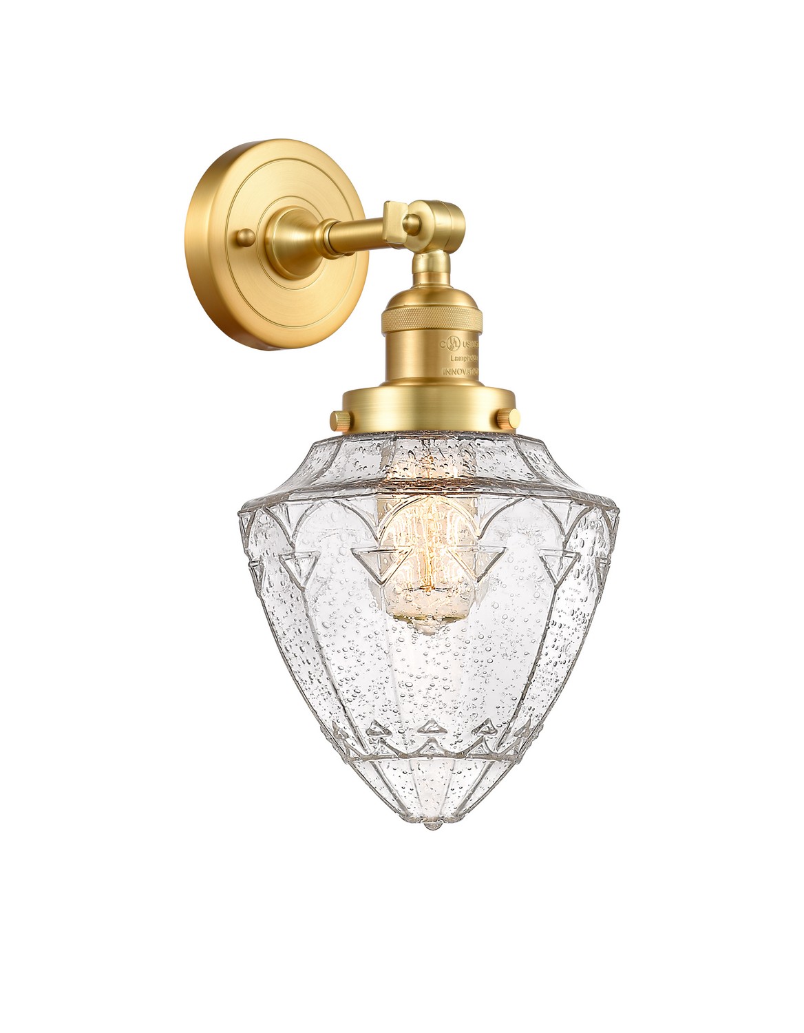 One Light Wall Sconce by Innovations - Franklin Restoration Collection, Satin Gold Finish - 203-SG-G664-7