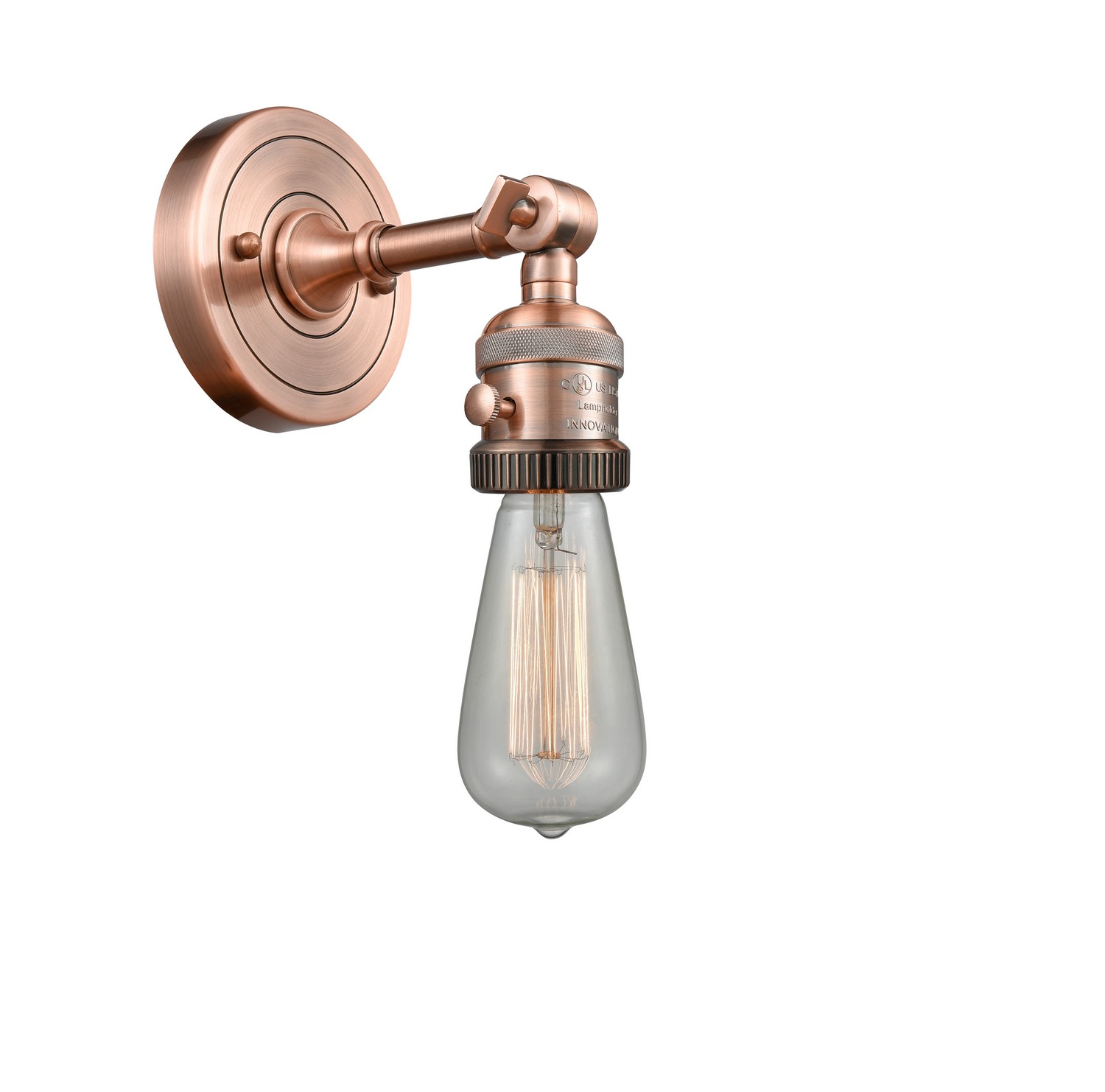 One Light Wall Sconce by Innovations - Franklin Restoration Collection, Antique Copper Finish - 203SW-AC