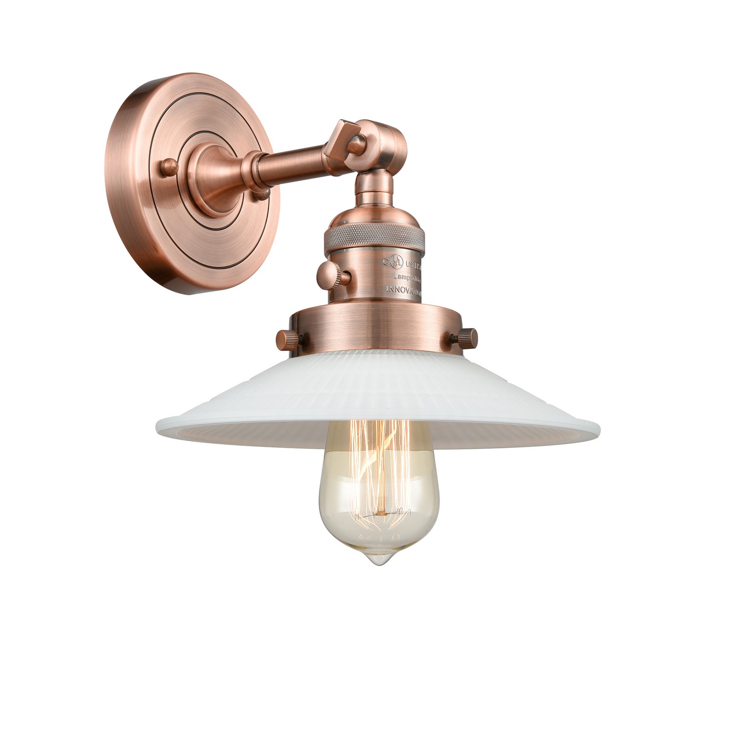 LED Wall Sconce by Innovations - Franklin Restoration Collection, Antique Copper Finish - 203SW-AC-G1-LED