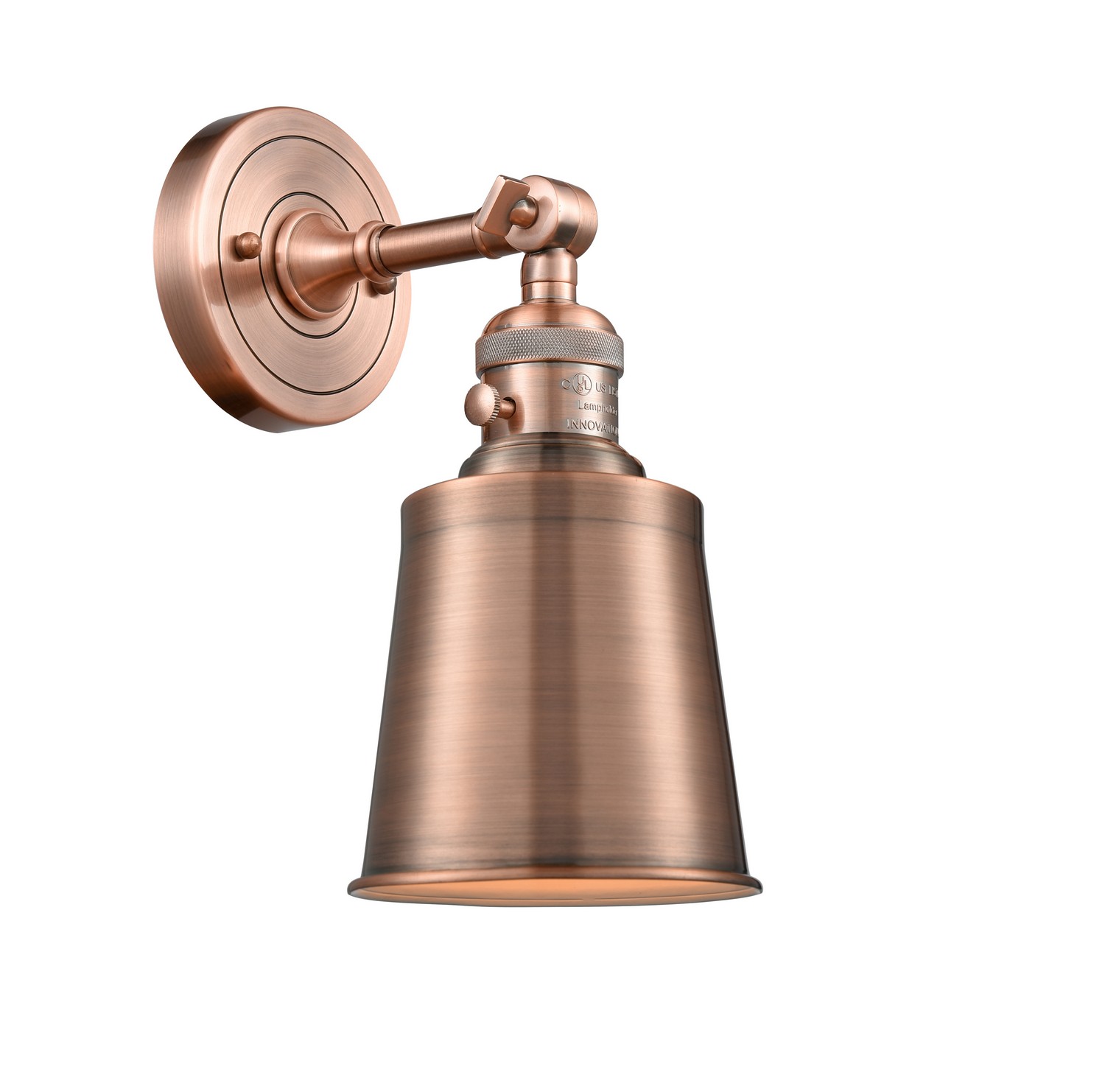 LED Wall Sconce by Innovations - Franklin Restoration Collection, Antique Copper Finish - 203SW-AC-M9-AC-LED