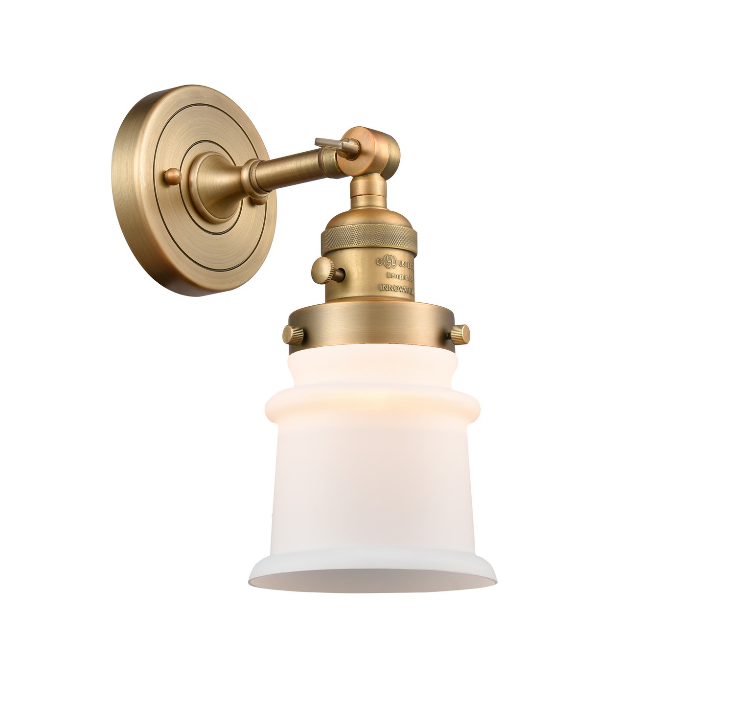 LED Wall Sconce by Innovations - Franklin Restoration Collection, Brushed Brass Finish - 203SW-BB-G181S-LED