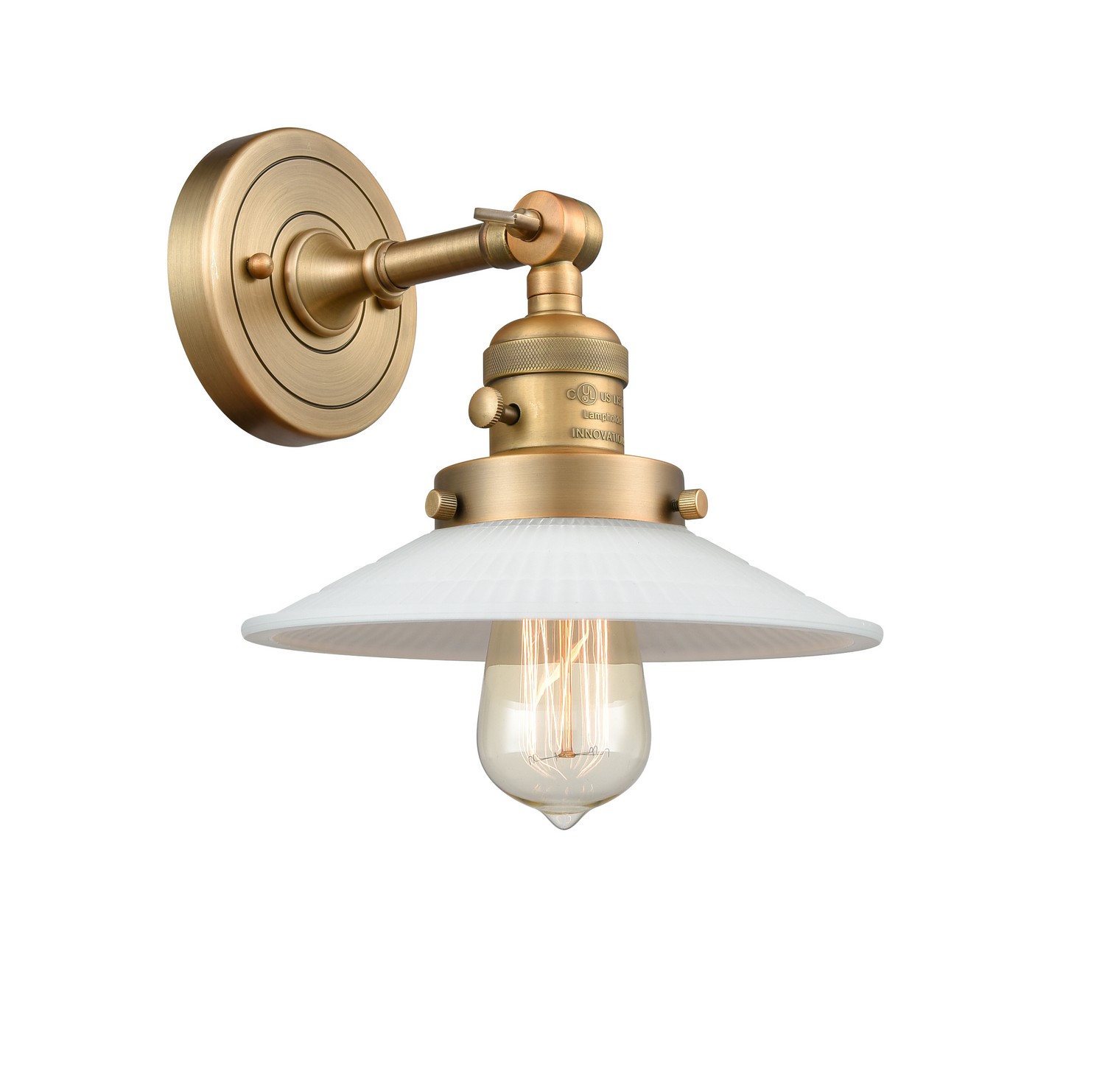 LED Wall Sconce by Innovations - Franklin Restoration Collection, Brushed Brass Finish - 203SW-BB-G1-LED