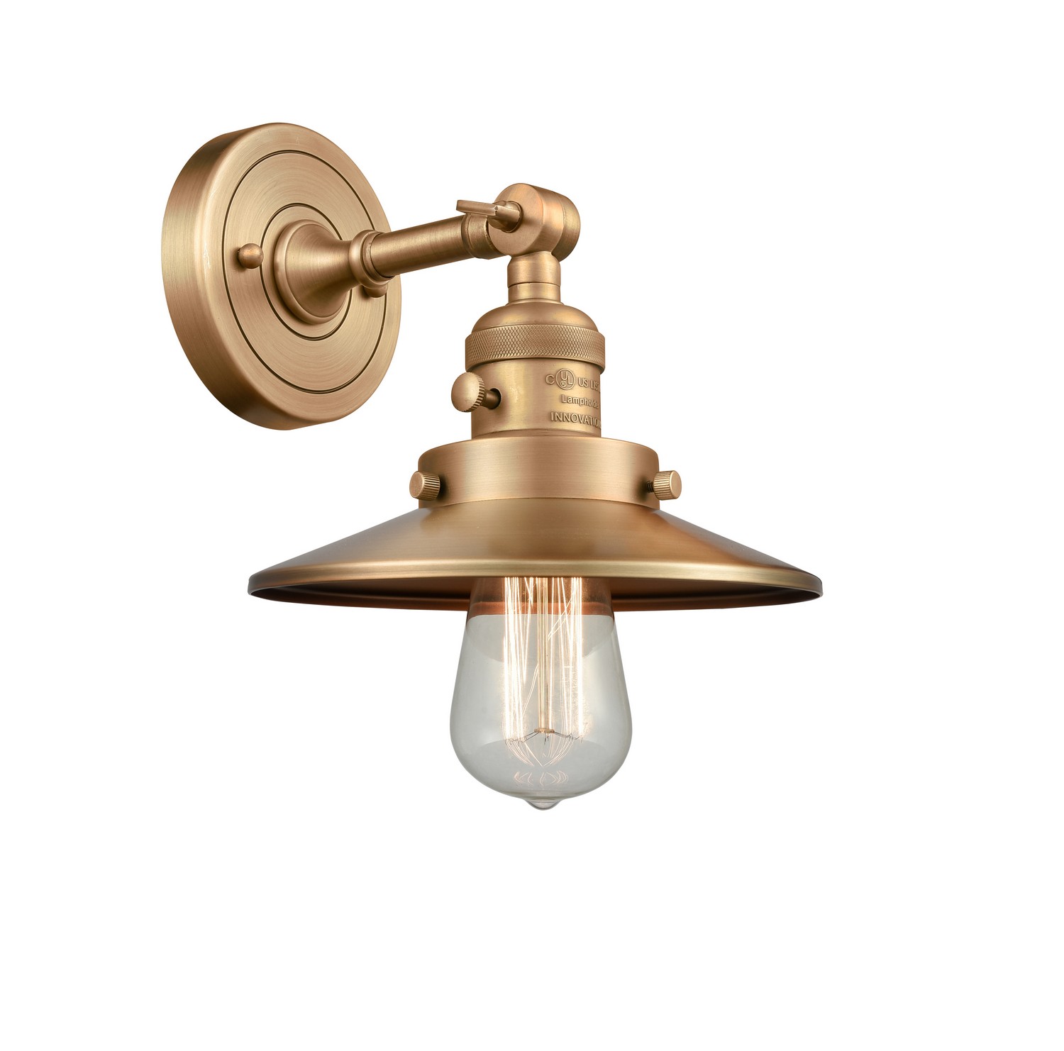 LED Wall Sconce by Innovations - Franklin Restoration Collection, Brushed Brass Finish - 203SW-BB-M4-LED