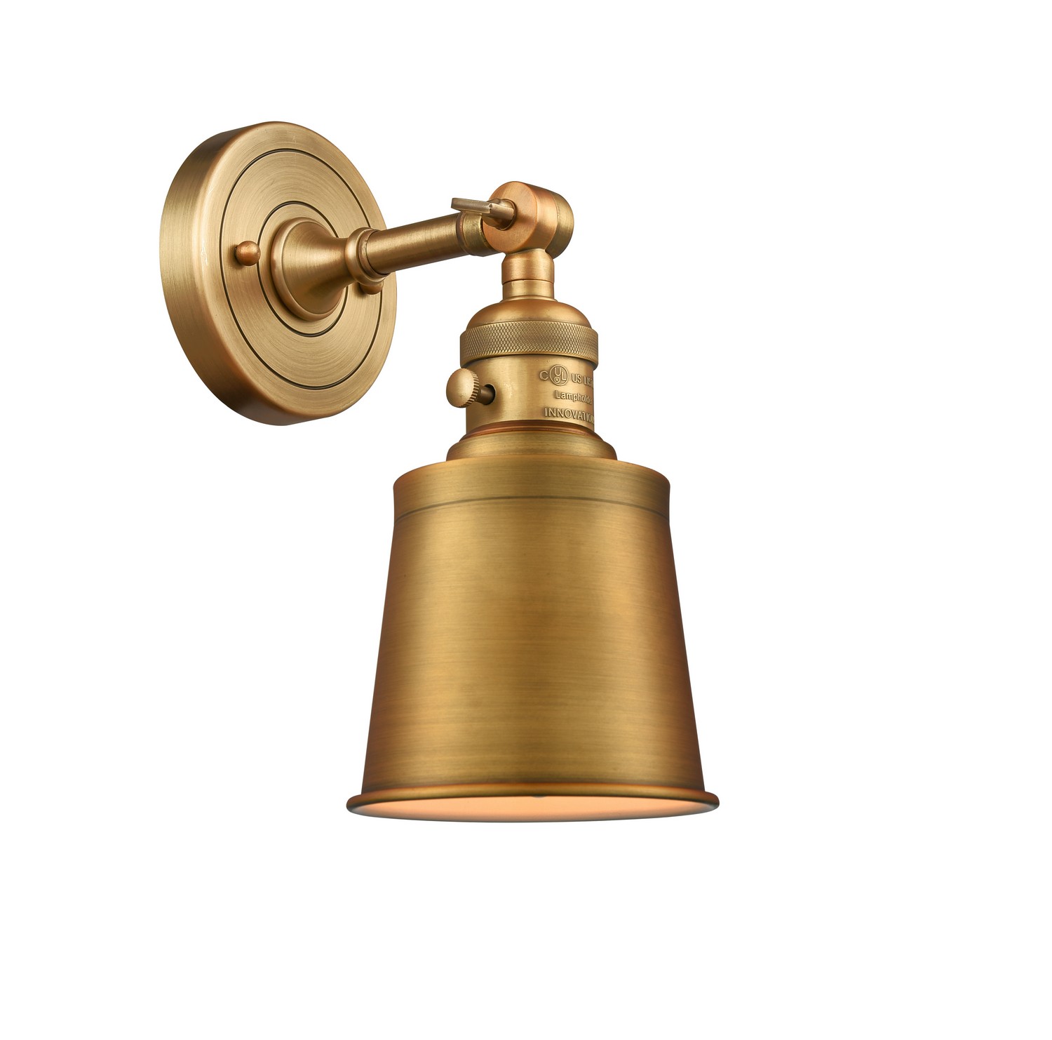 LED Wall Sconce by Innovations - Franklin Restoration Collection, Brushed Brass Finish - 203SW-BB-M9-BB-LED
