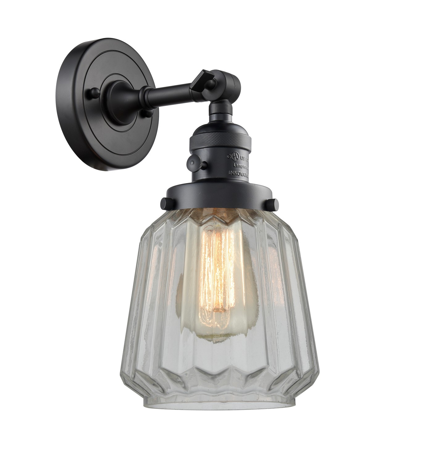 LED Wall Sconce by Innovations - Franklin Restoration Collection, Matte Black Finish - 203SW-BK-G142-LED