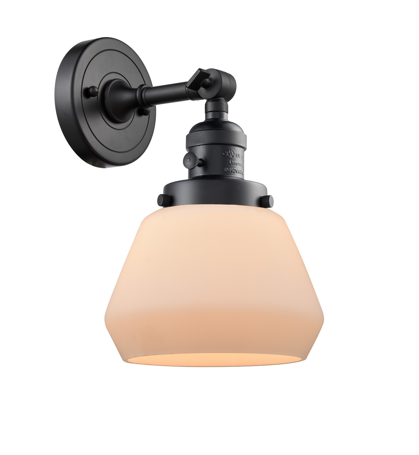 LED Wall Sconce by Innovations - Franklin Restoration Collection, Matte Black Finish - 203SW-BK-G171-LED