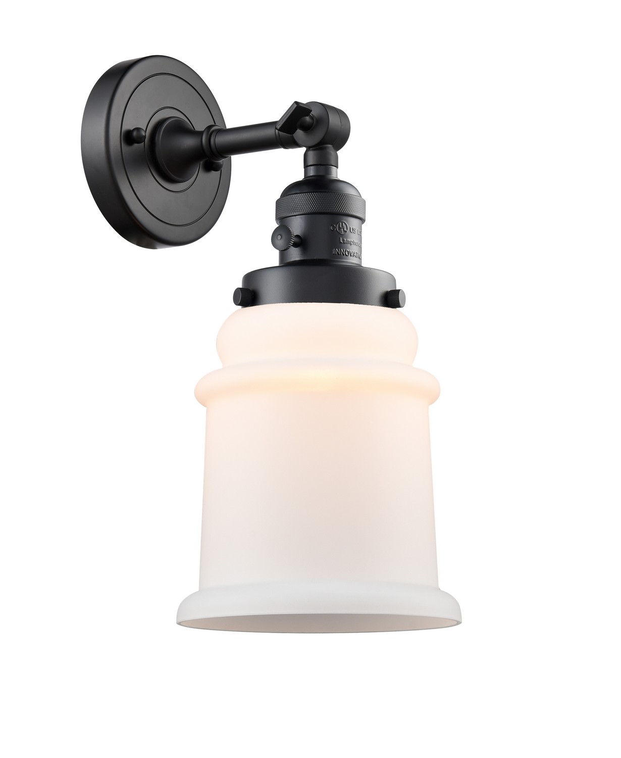 LED Wall Sconce by Innovations - Franklin Restoration Collection, Matte Black Finish - 203SW-BK-G181-LED