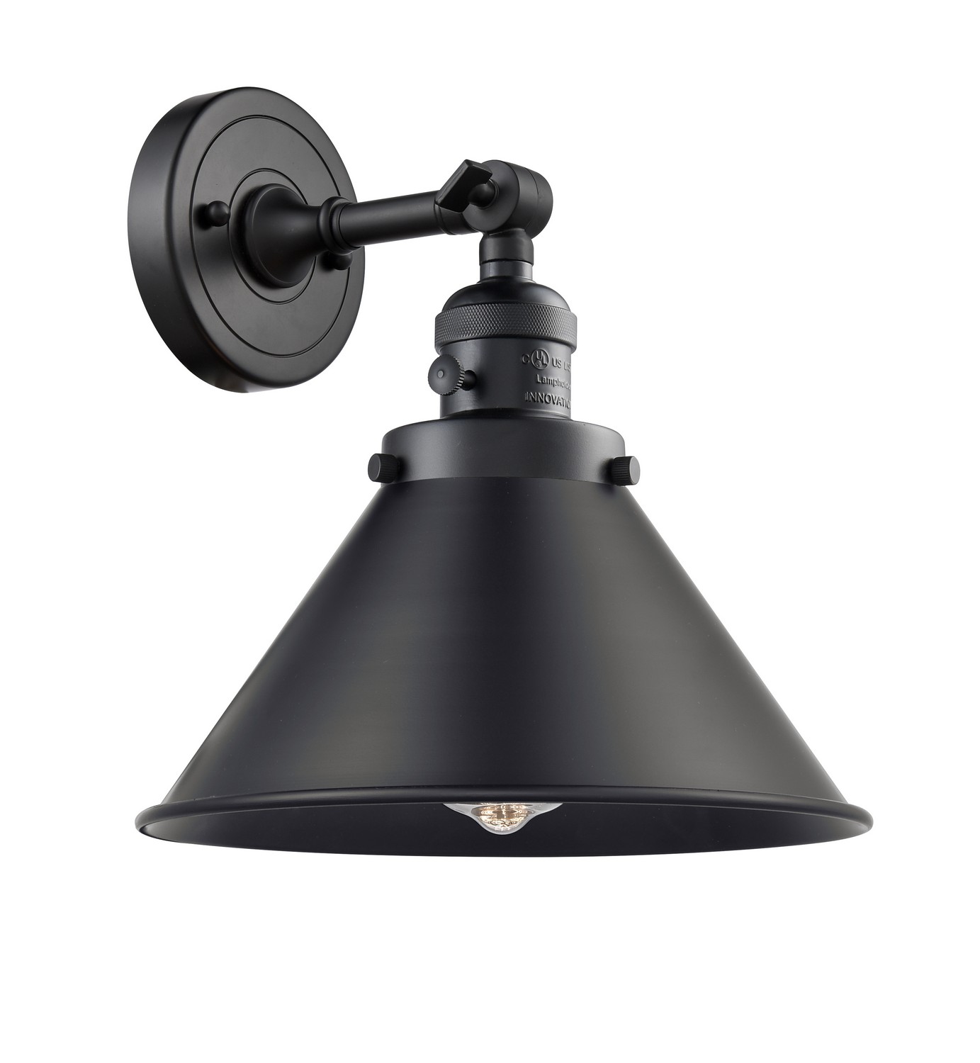 LED Wall Sconce by Innovations - Franklin Restoration Collection, Matte Black Finish - 203SW-BK-M10-BK-LED