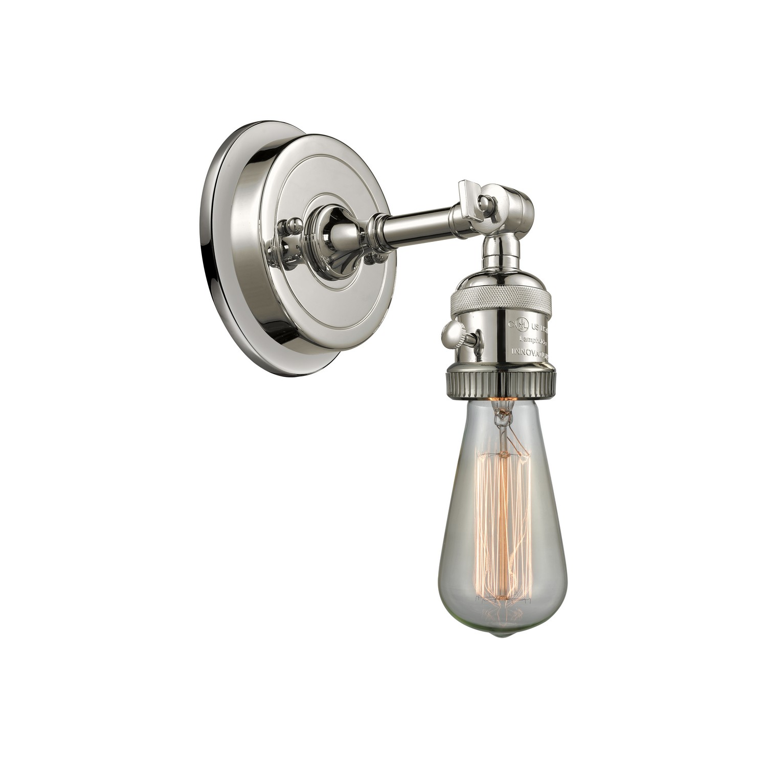 One Light Wall Sconce by Innovations - Franklin Restoration Collection, Polished Nickel Finish - 203SWBP-PN