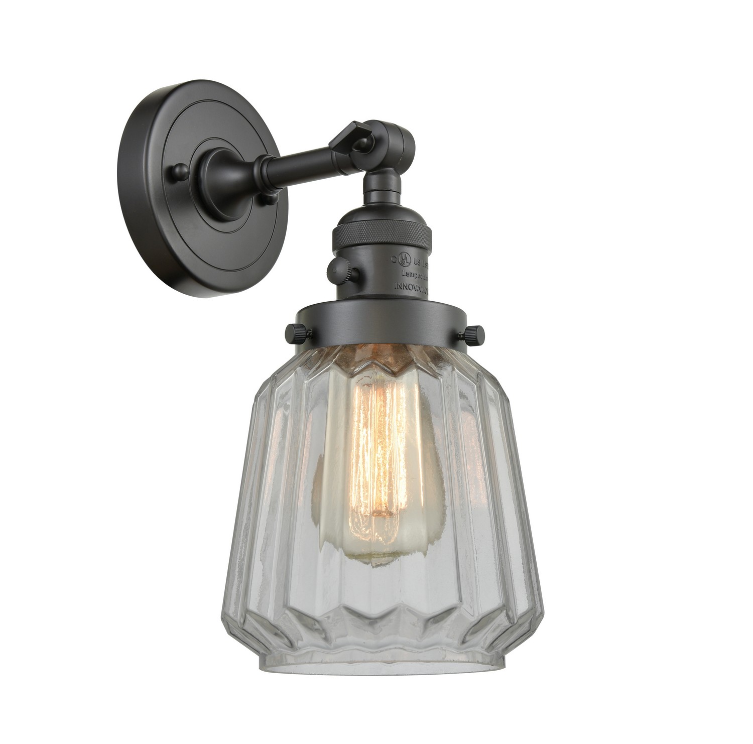 LED Wall Sconce by Innovations - Franklin Restoration Collection, Oil Rubbed Bronze Finish - 203SW-OB-G142-LED