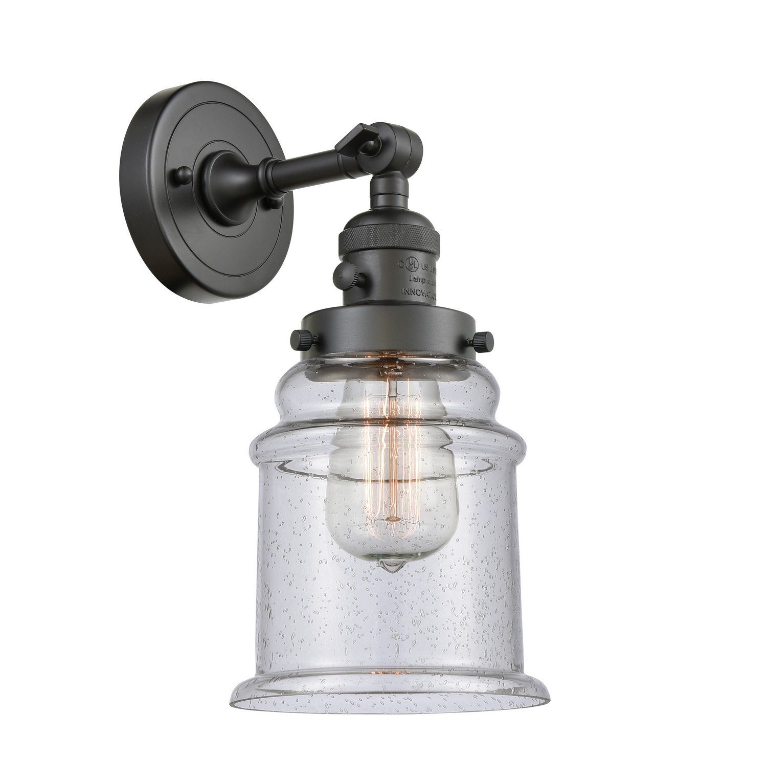 LED Wall Sconce by Innovations - Franklin Restoration Collection, Oil Rubbed Bronze Finish - 203SW-OB-G184-LED
