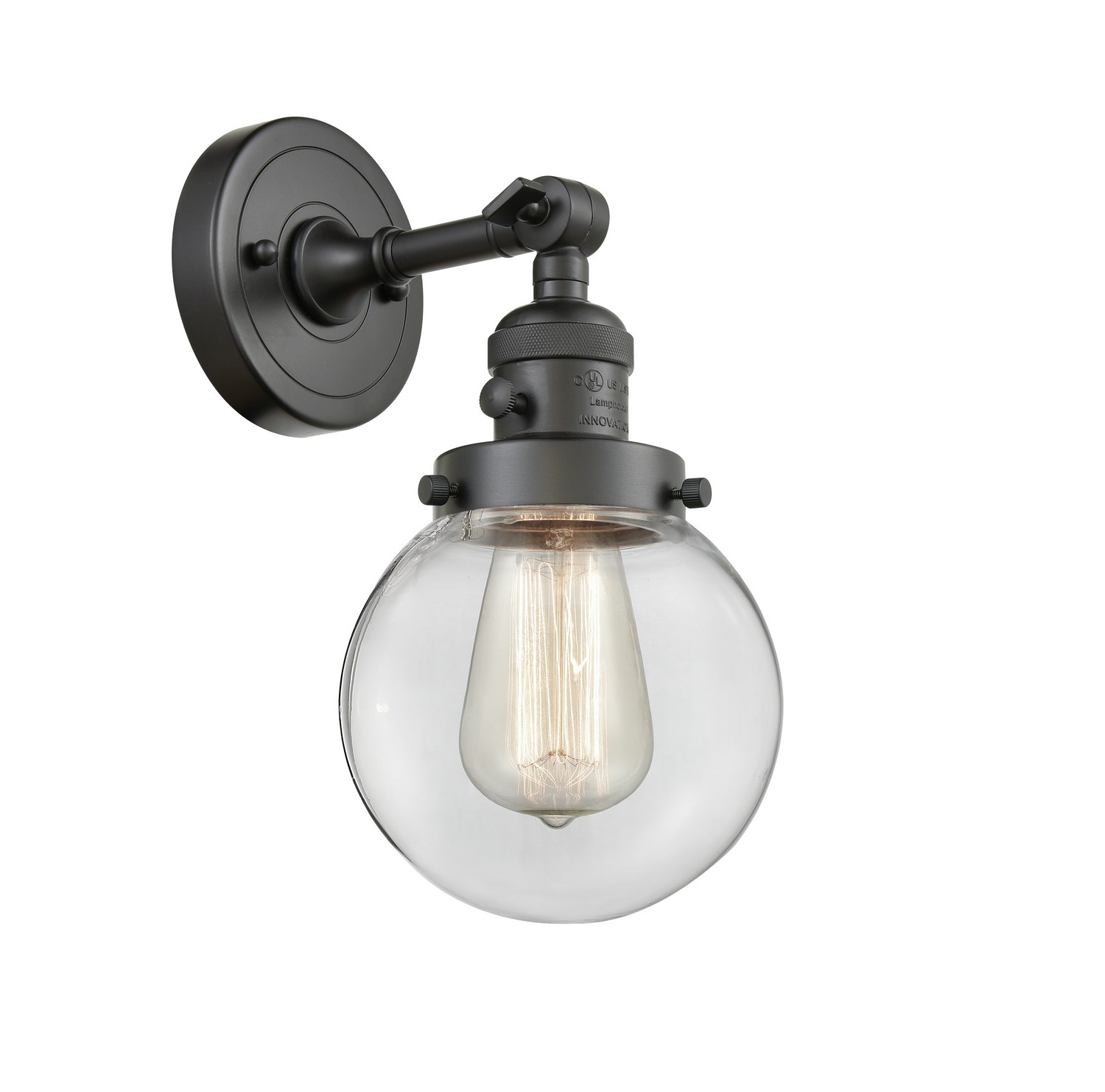LED Wall Sconce by Innovations - Franklin Restoration Collection, Oil Rubbed Bronze Finish - 203SW-OB-G202-6-LED