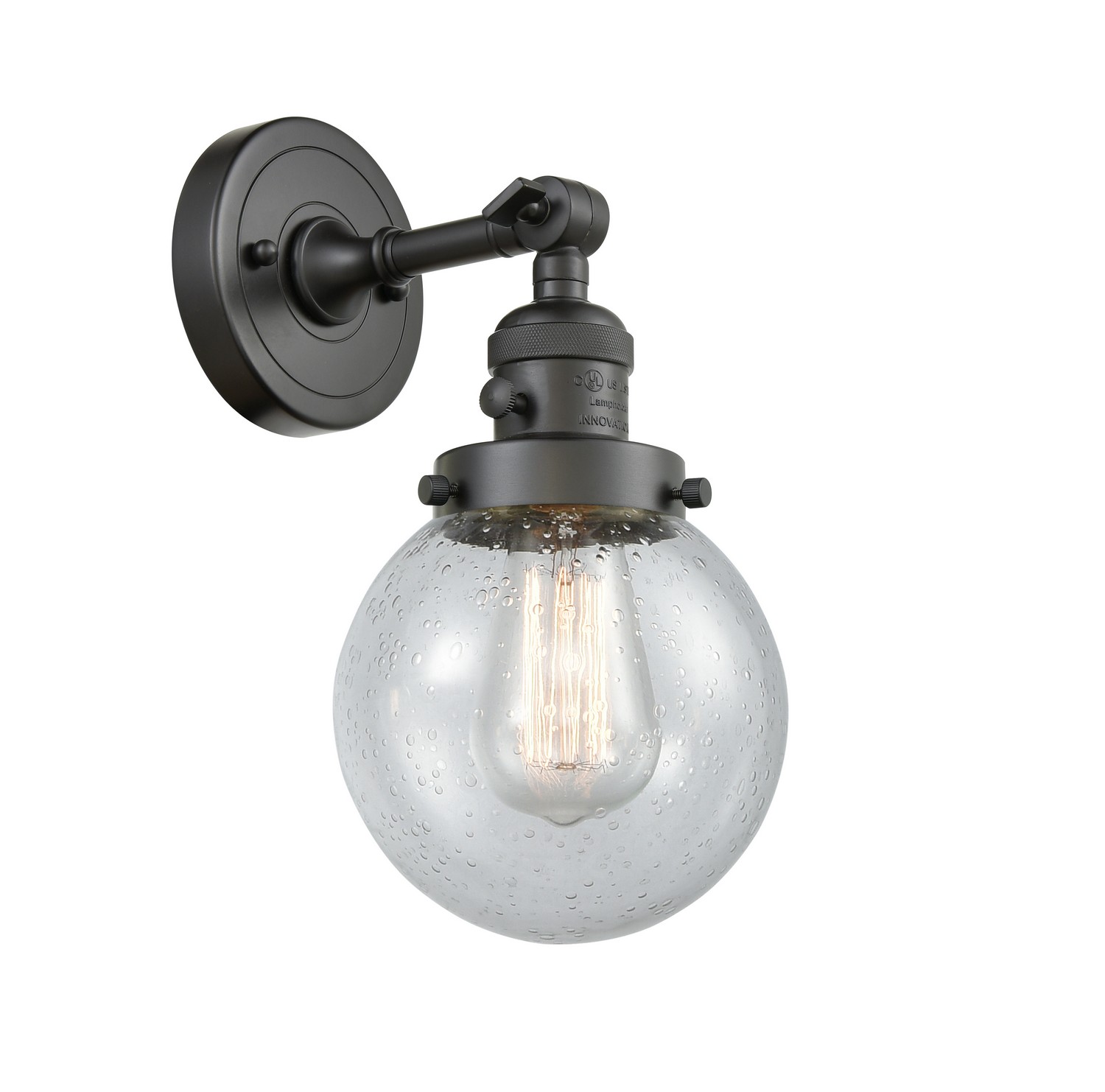 LED Wall Sconce by Innovations - Franklin Restoration Collection, Oil Rubbed Bronze Finish - 203SW-OB-G204-6-LED
