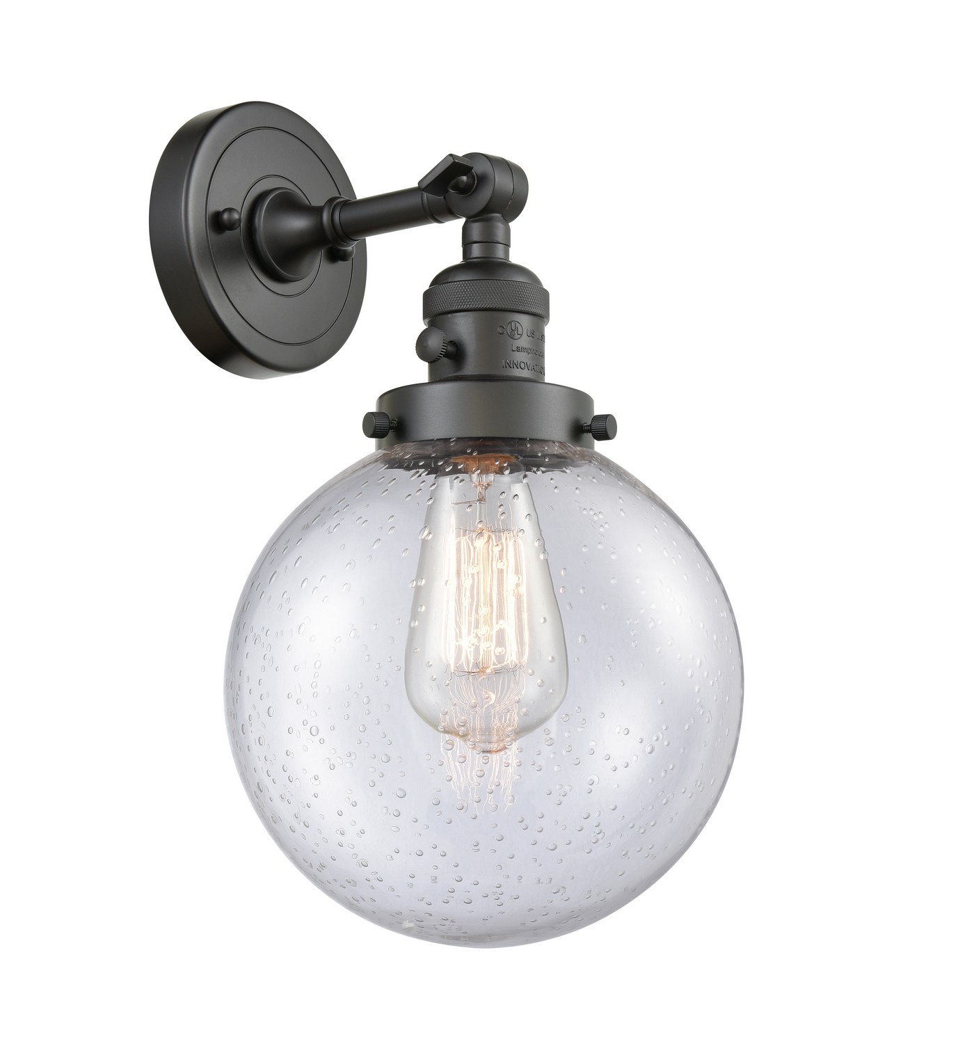 LED Wall Sconce by Innovations - Franklin Restoration Collection, Oil Rubbed Bronze Finish - 203SW-OB-G204-8-LED
