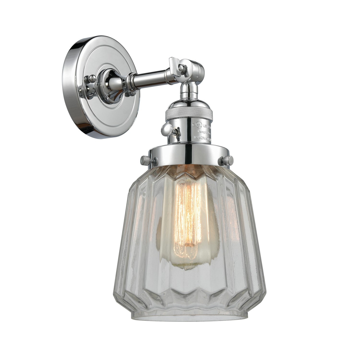 LED Wall Sconce by Innovations - Franklin Restoration Collection, Polished Chrome Finish - 203SW-PC-G142-LED
