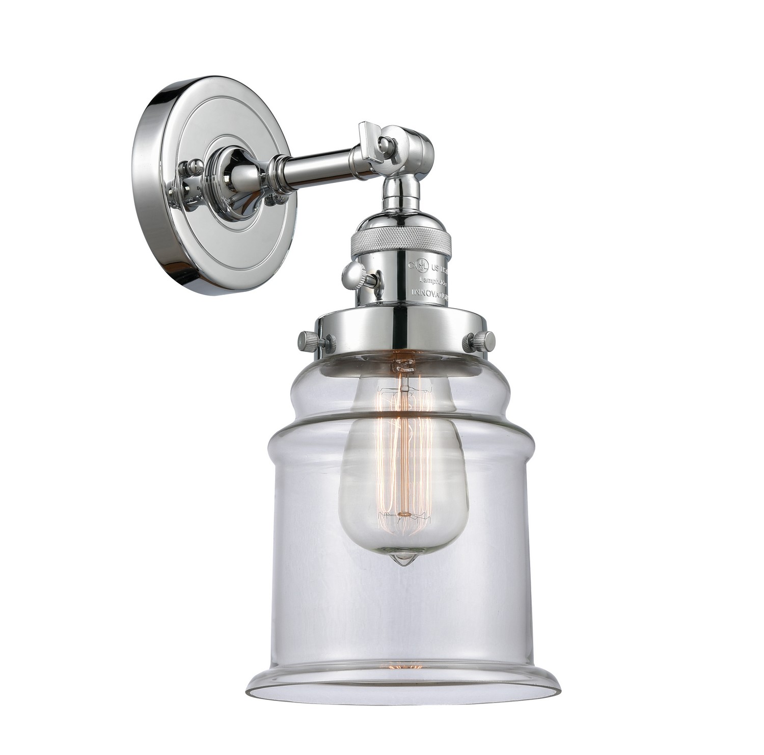 LED Wall Sconce by Innovations - Franklin Restoration Collection, Polished Chrome Finish - 203SW-PC-G182-LED