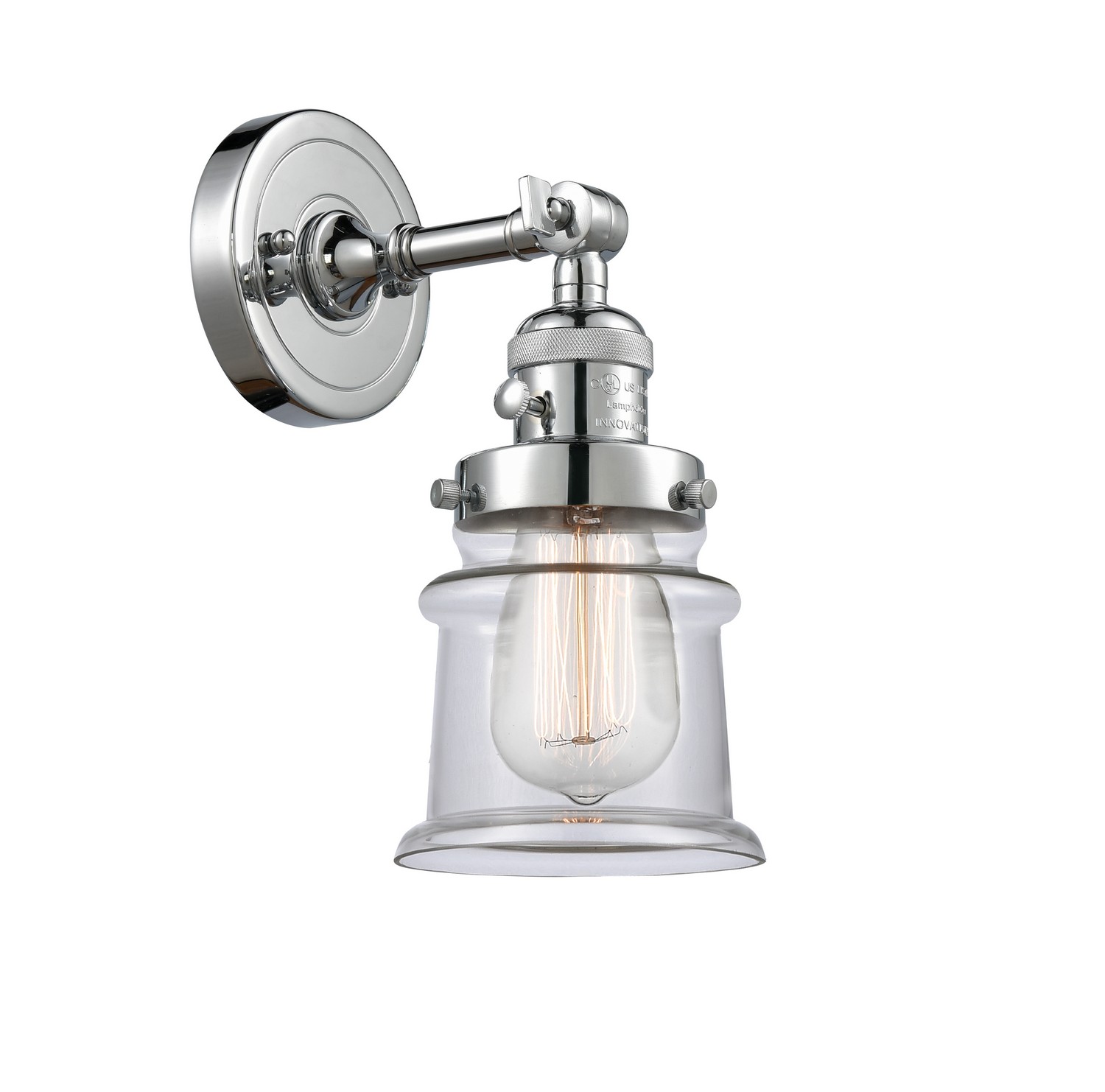 LED Wall Sconce by Innovations - Franklin Restoration Collection, Polished Chrome Finish - 203SW-PC-G182S-LED