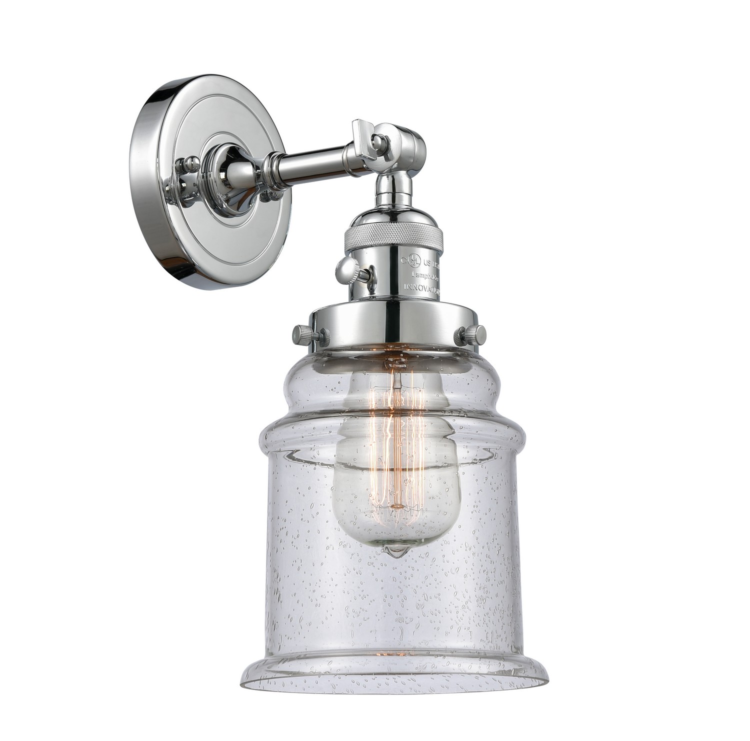 LED Wall Sconce by Innovations - Franklin Restoration Collection, Polished Chrome Finish - 203SW-PC-G184-LED