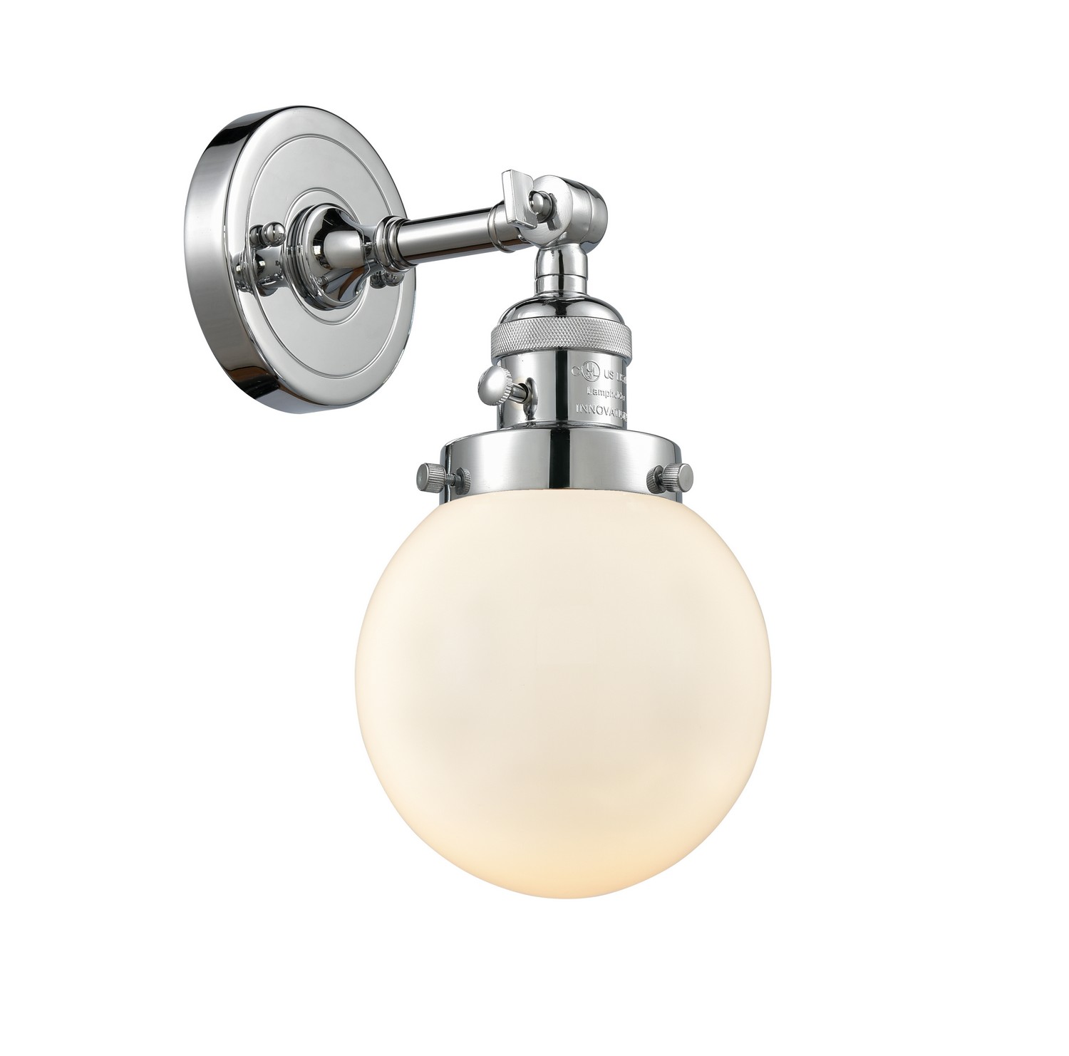 LED Wall Sconce by Innovations - Franklin Restoration Collection, Polished Chrome Finish - 203SW-PC-G201-6-LED
