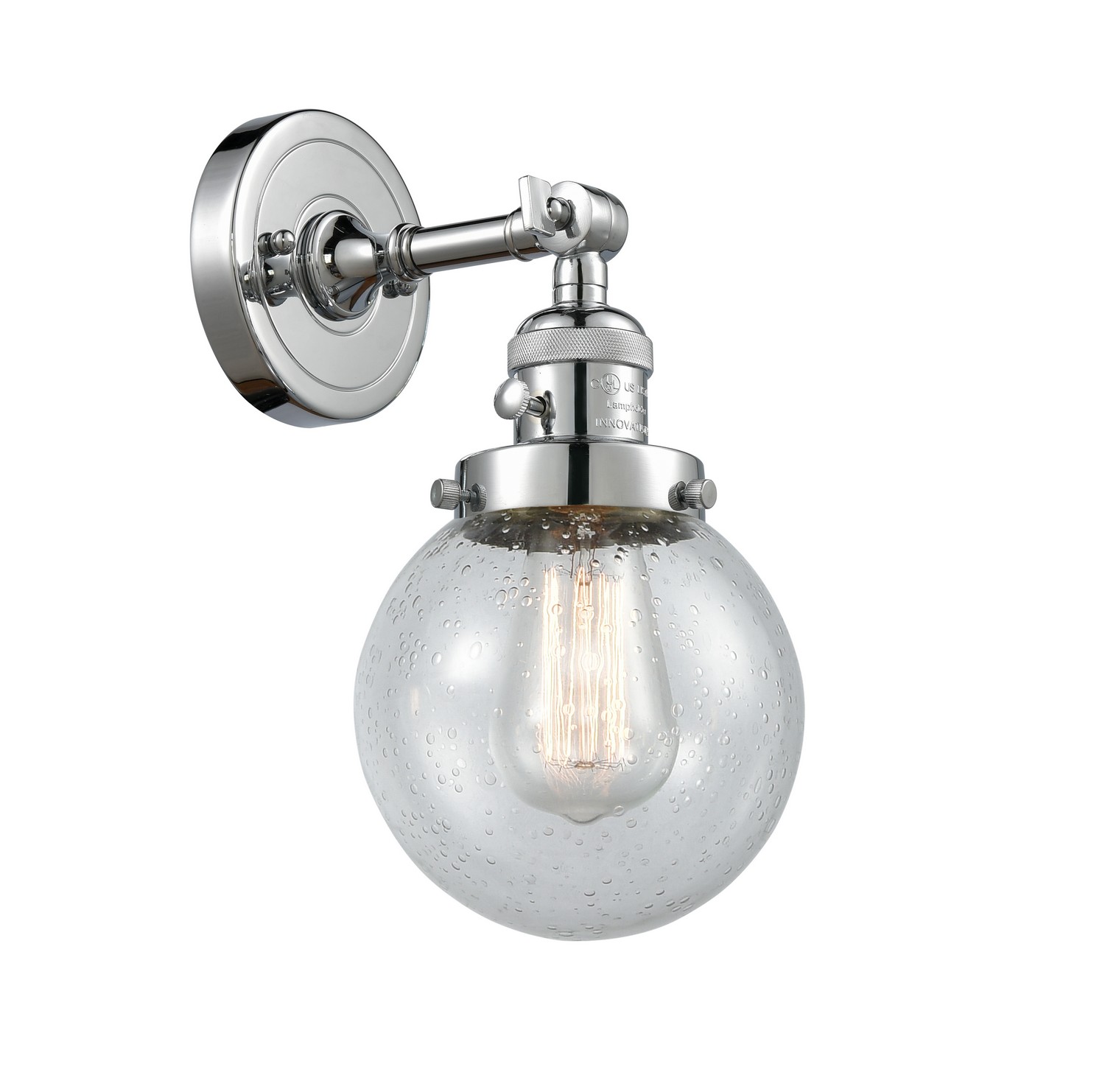 LED Wall Sconce by Innovations - Franklin Restoration Collection, Polished Chrome Finish - 203SW-PC-G204-6-LED