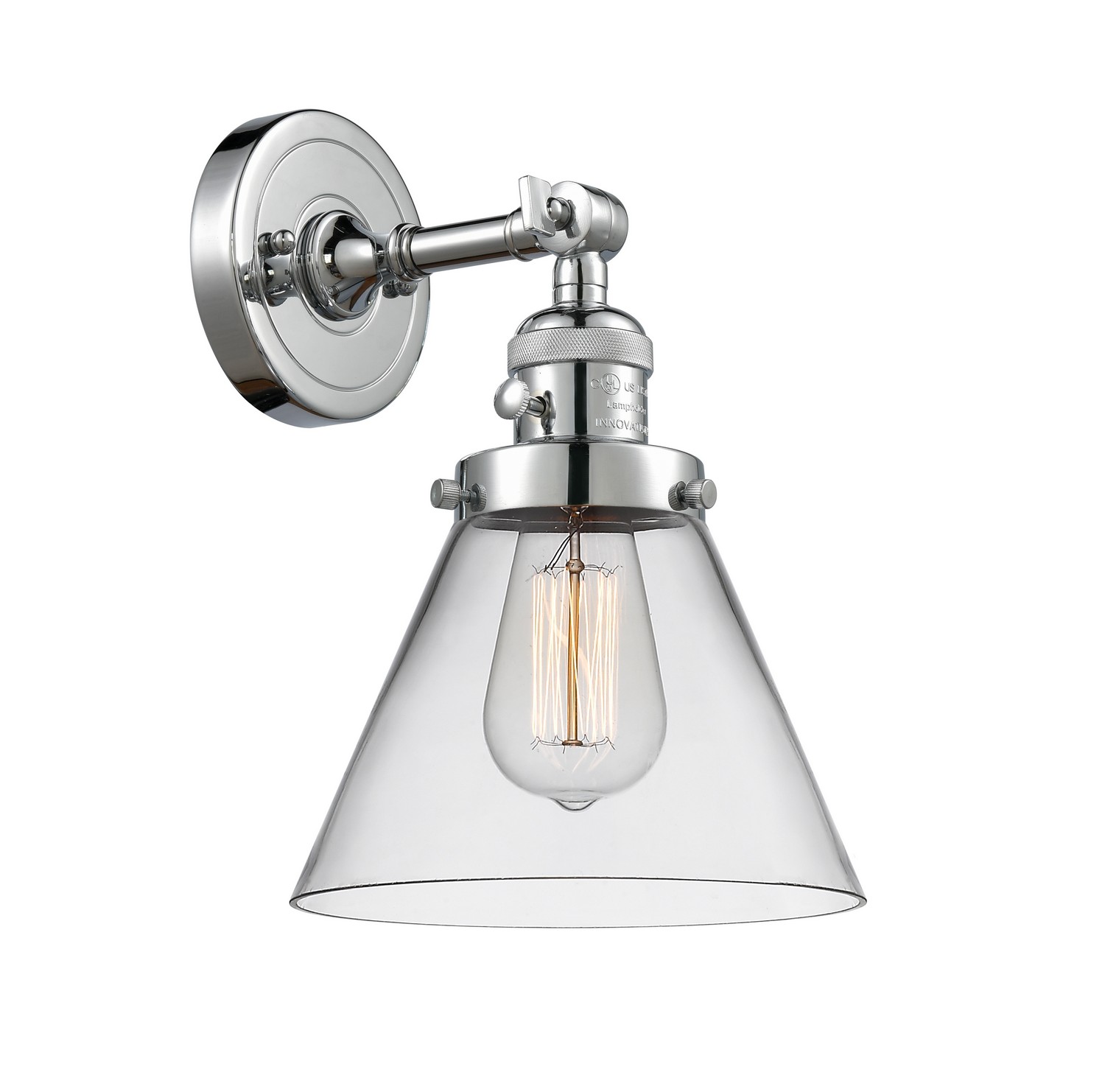 LED Wall Sconce by Innovations - Franklin Restoration Collection, Polished Chrome Finish - 203SW-PC-G42-LED