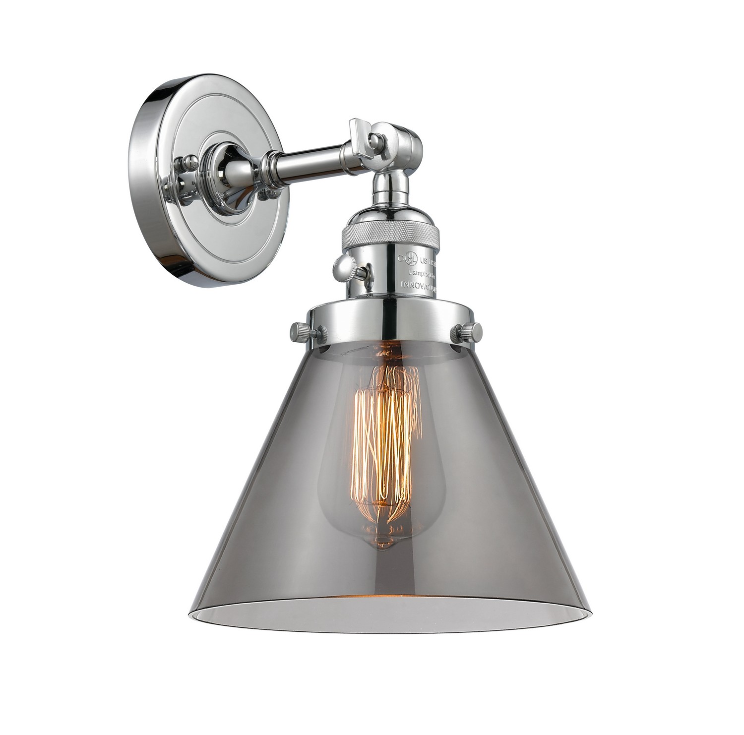 LED Wall Sconce by Innovations - Franklin Restoration Collection, Polished Chrome Finish - 203SW-PC-G43-LED