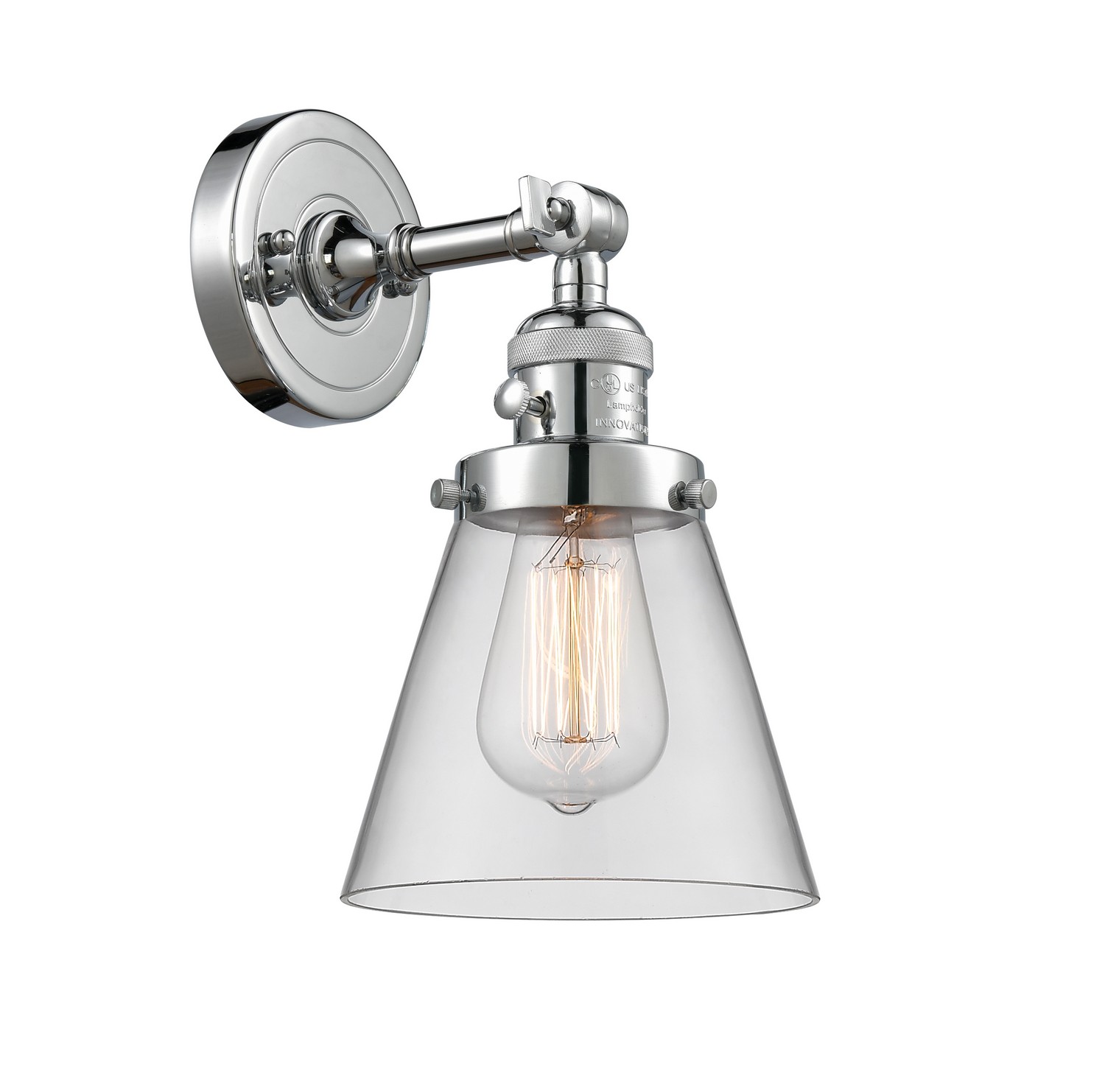 LED Wall Sconce by Innovations - Franklin Restoration Collection, Polished Chrome Finish - 203SW-PC-G62-LED