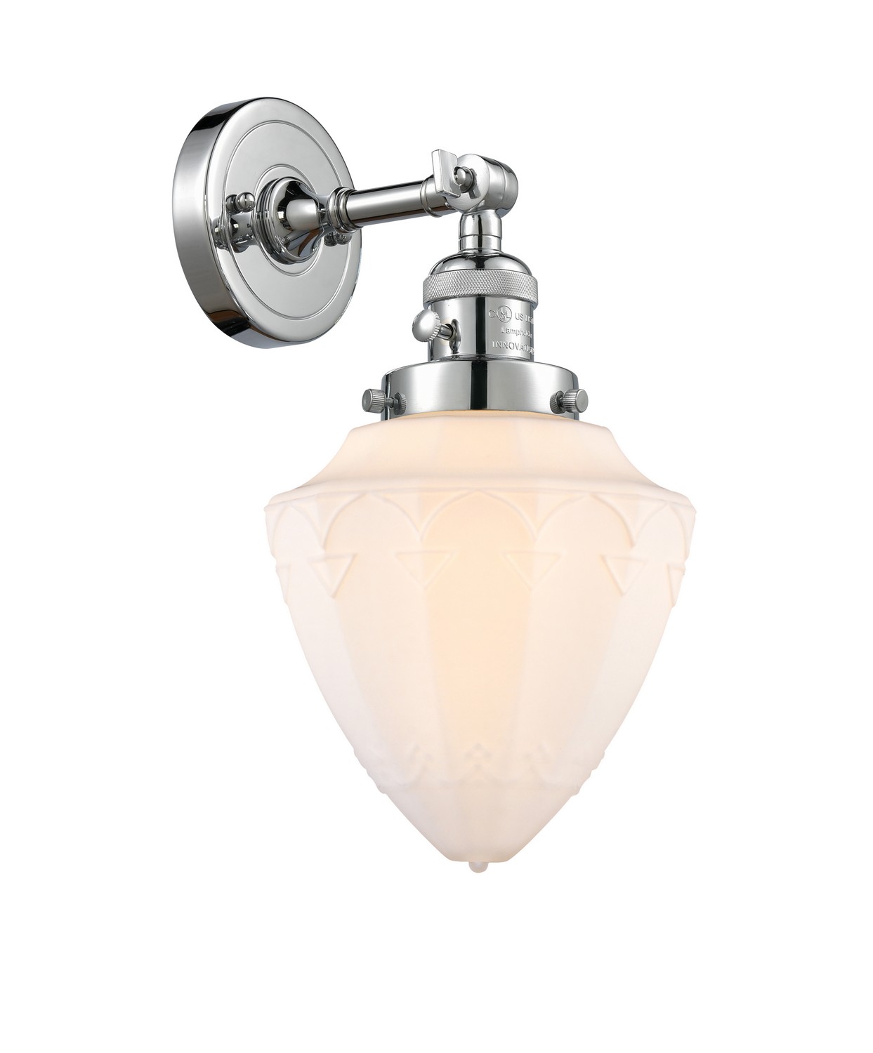 One Light Wall Sconce by Innovations - Franklin Restoration Collection, Polished Chrome Finish - 203SW-PC-G661-7
