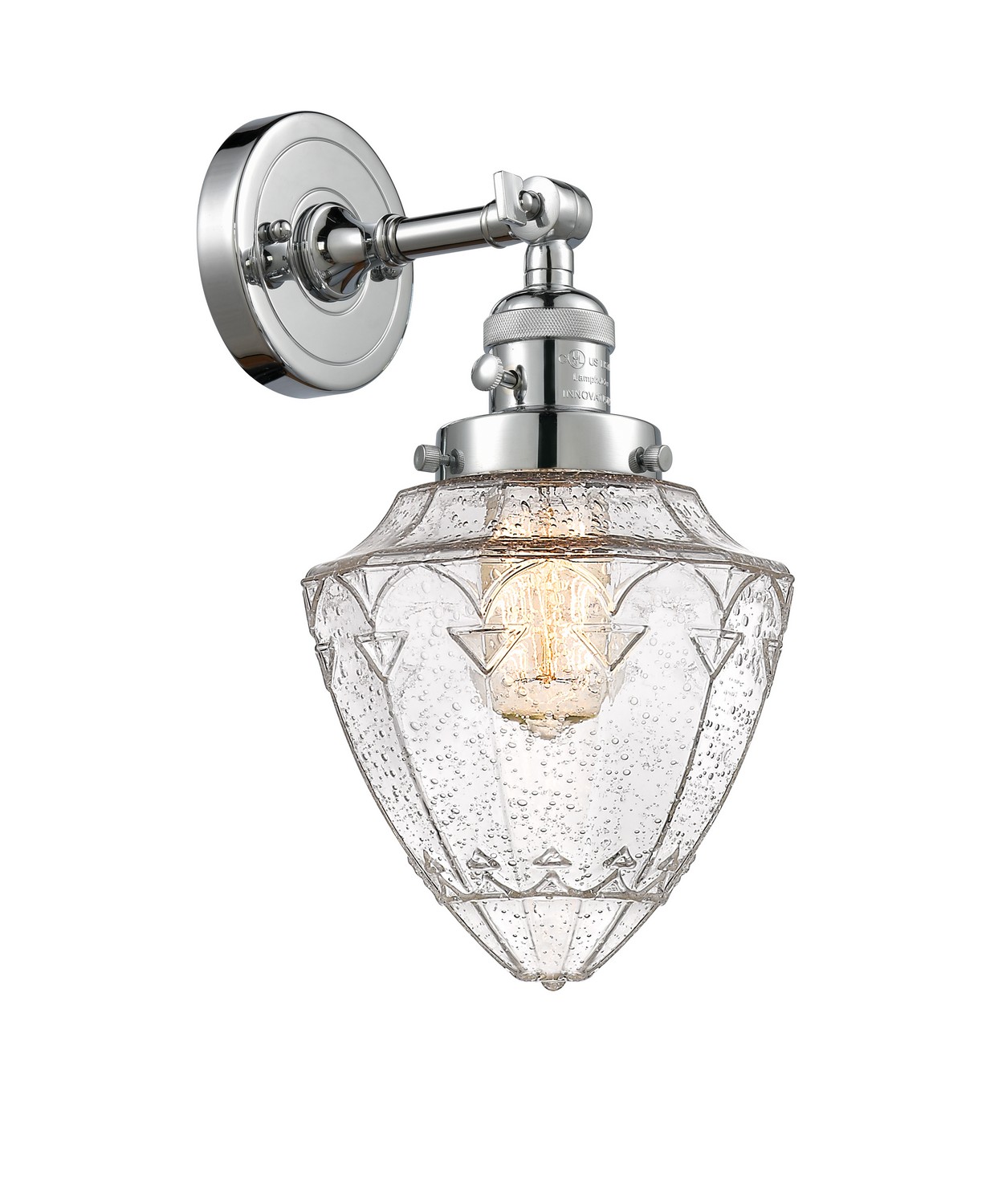 One Light Wall Sconce by Innovations - Franklin Restoration Collection, Polished Chrome Finish - 203SW-PC-G664-7