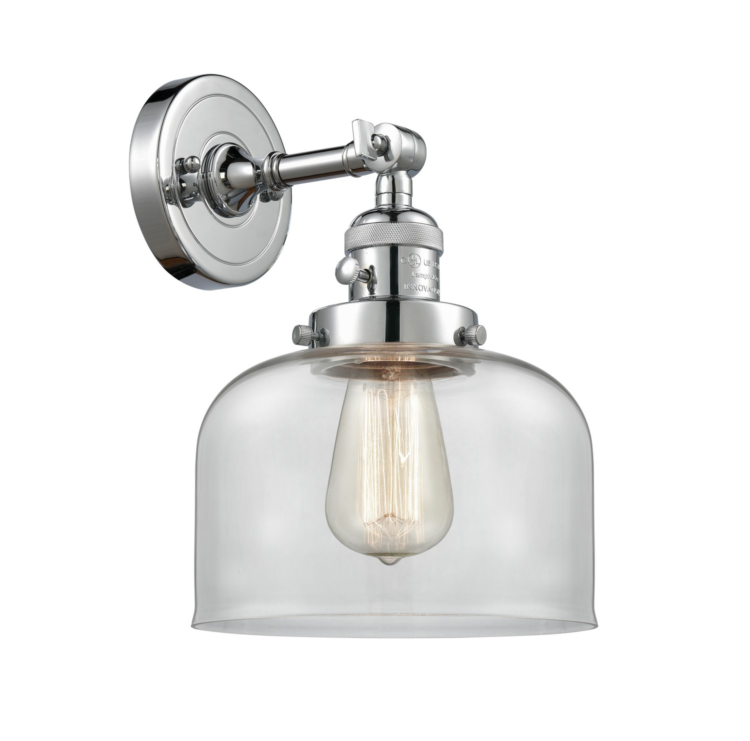 LED Wall Sconce by Innovations - Franklin Restoration Collection, Polished Chrome Finish - 203SW-PC-G72-LED