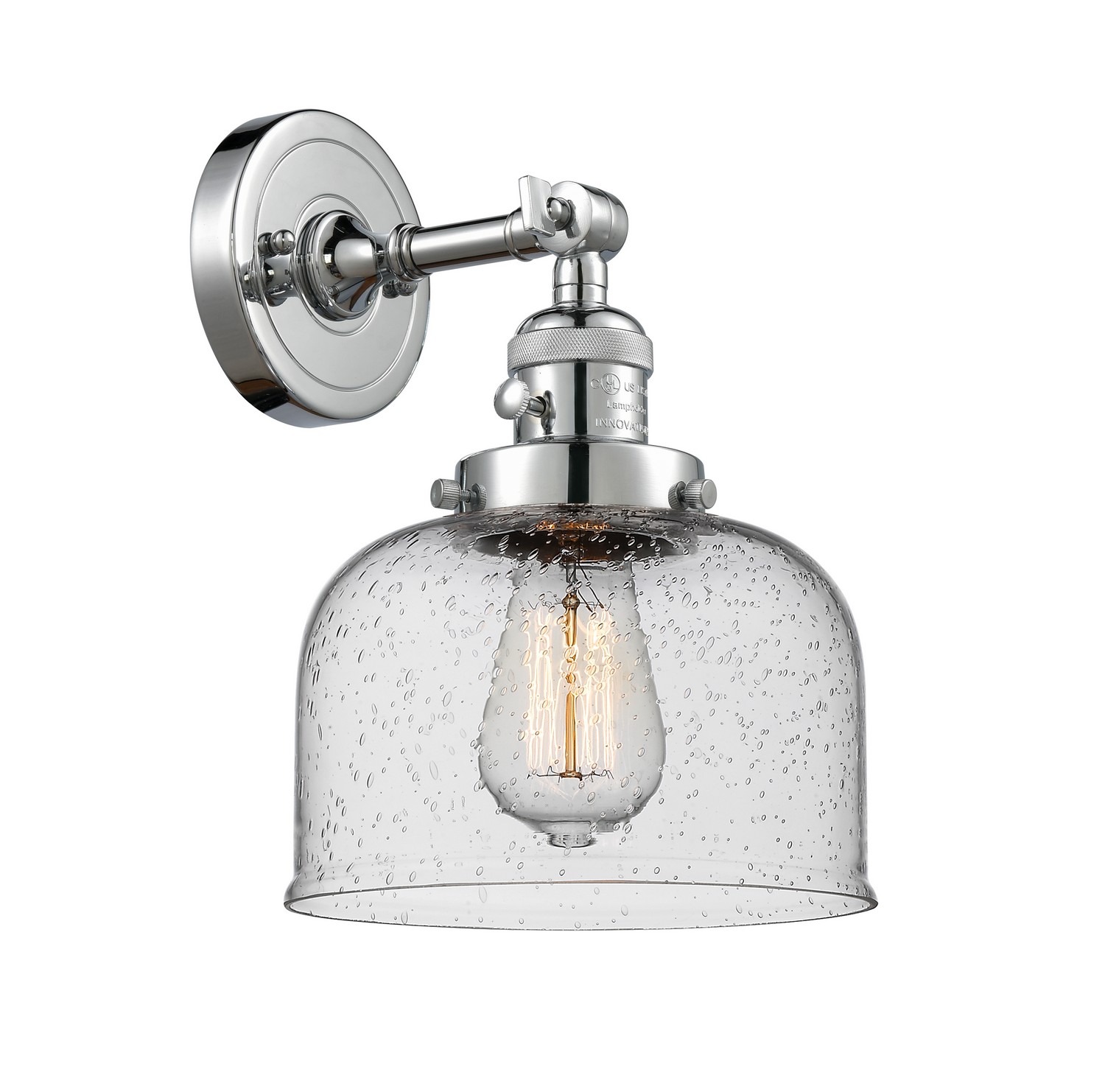 LED Wall Sconce by Innovations - Franklin Restoration Collection, Polished Chrome Finish - 203SW-PC-G74-LED