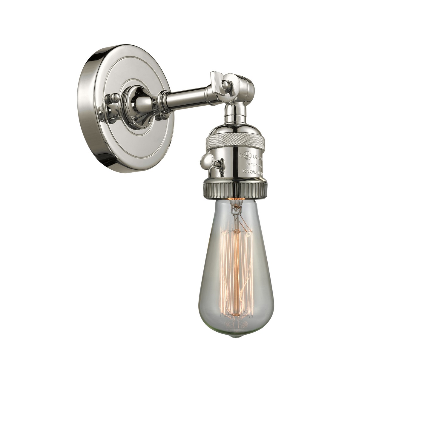 One Light Wall Sconce by Innovations - Franklin Restoration Collection, Polished Nickel Finish - 203SW-PN