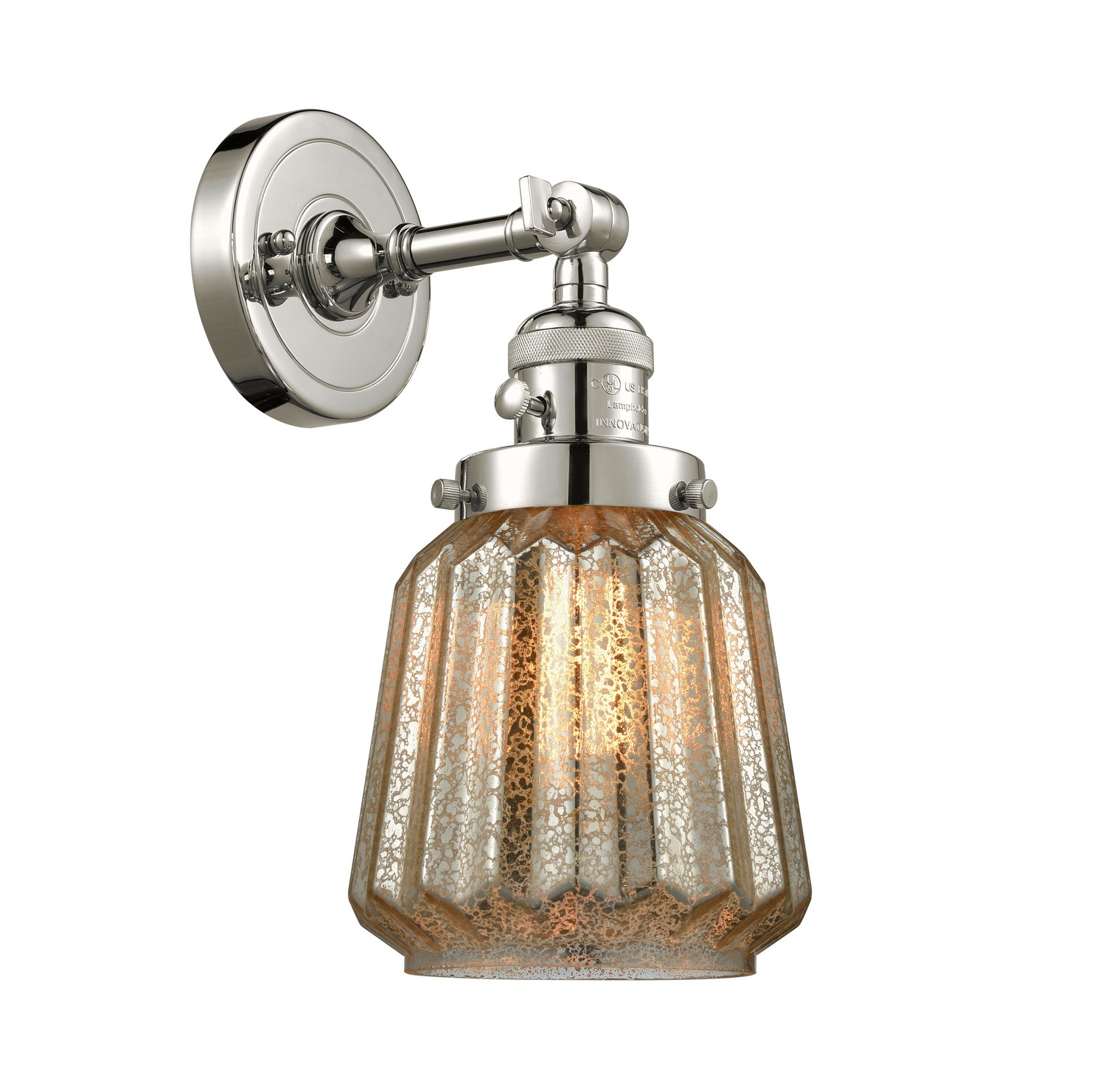 LED Wall Sconce by Innovations - Franklin Restoration Collection, Polished Nickel Finish - 203SW-PN-G146-LED