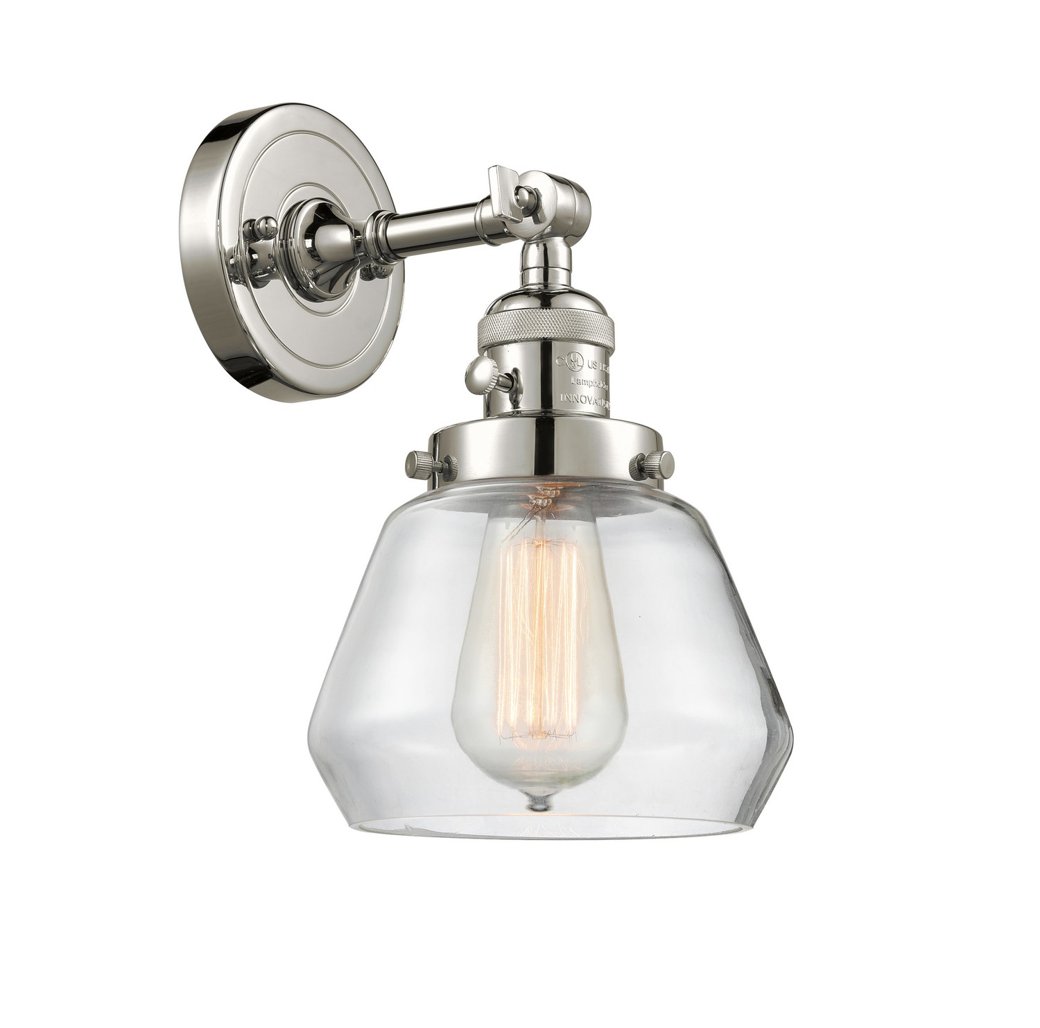 LED Wall Sconce by Innovations - Franklin Restoration Collection, Polished Nickel Finish - 203SW-PN-G172-LED