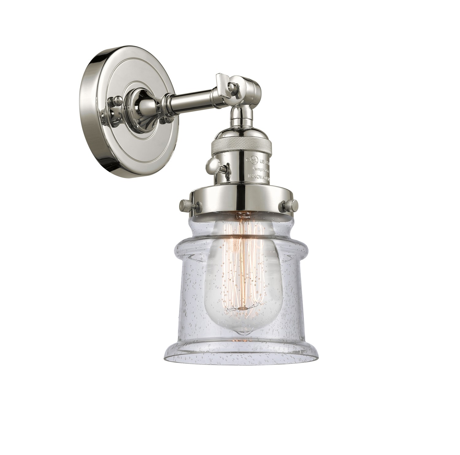 LED Wall Sconce by Innovations - Franklin Restoration Collection, Polished Nickel Finish - 203SW-PN-G184S-LED