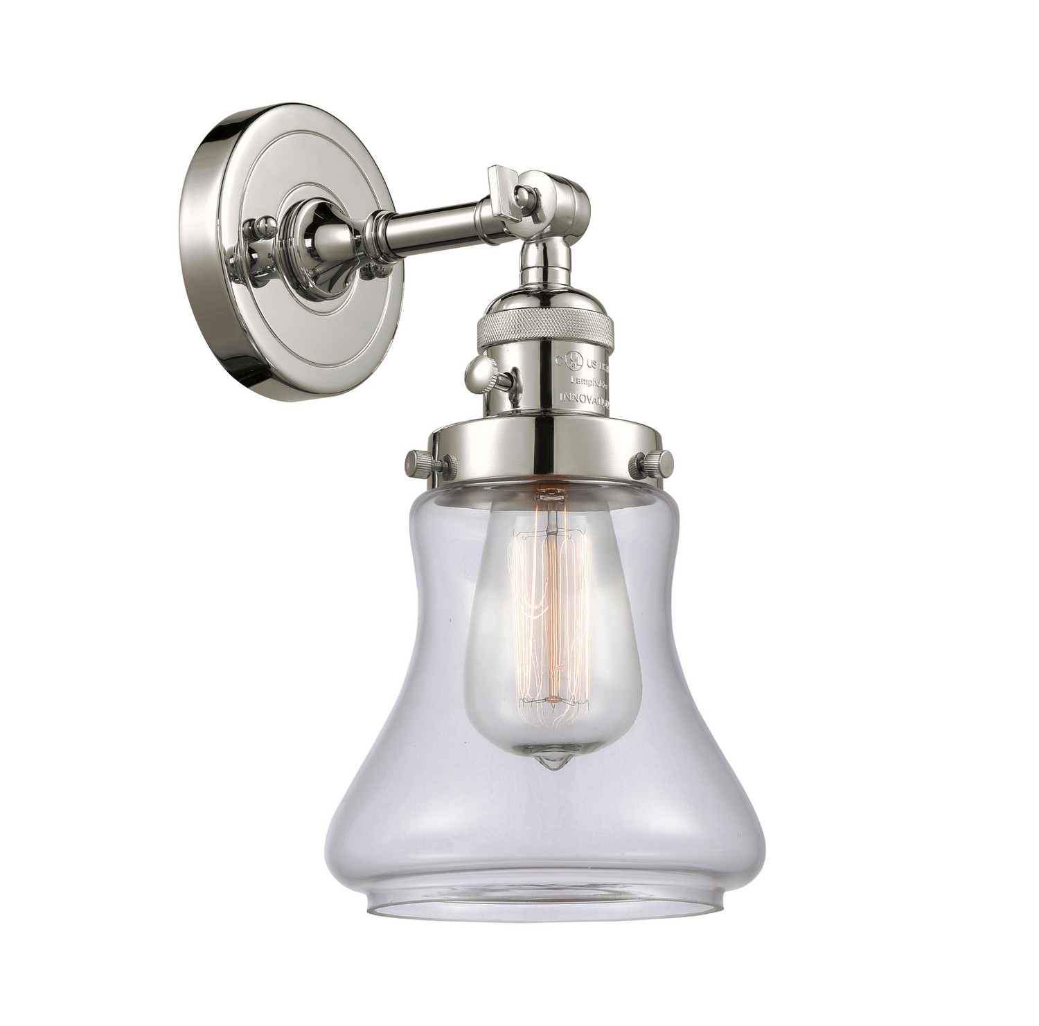 LED Wall Sconce by Innovations - Franklin Restoration Collection, Polished Nickel Finish - 203SW-PN-G192-LED