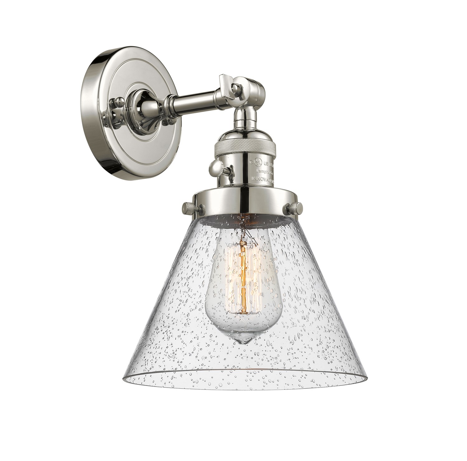 LED Wall Sconce by Innovations - Franklin Restoration Collection, Polished Nickel Finish - 203SW-PN-G44-LED