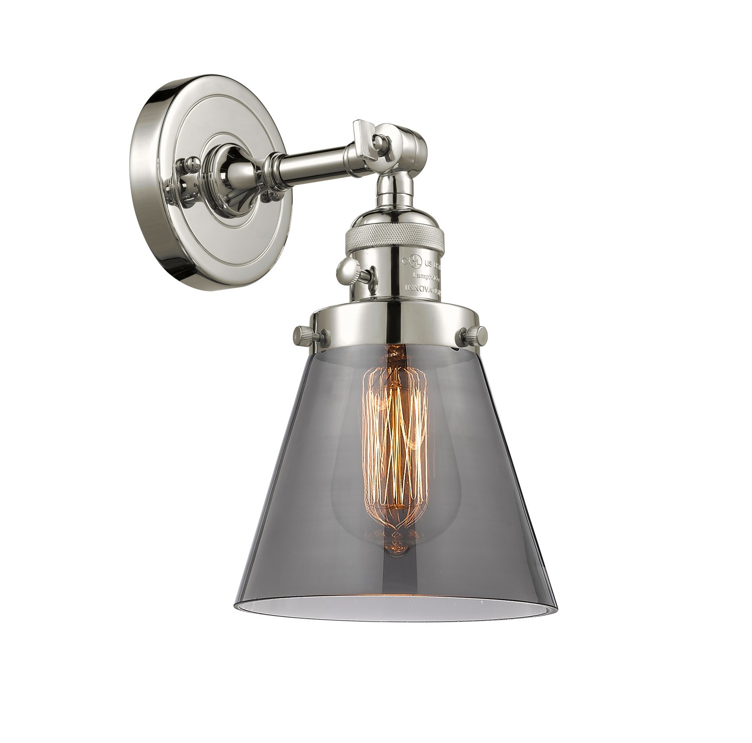 LED Wall Sconce by Innovations - Franklin Restoration Collection, Polished Nickel Finish - 203SW-PN-G63-LED